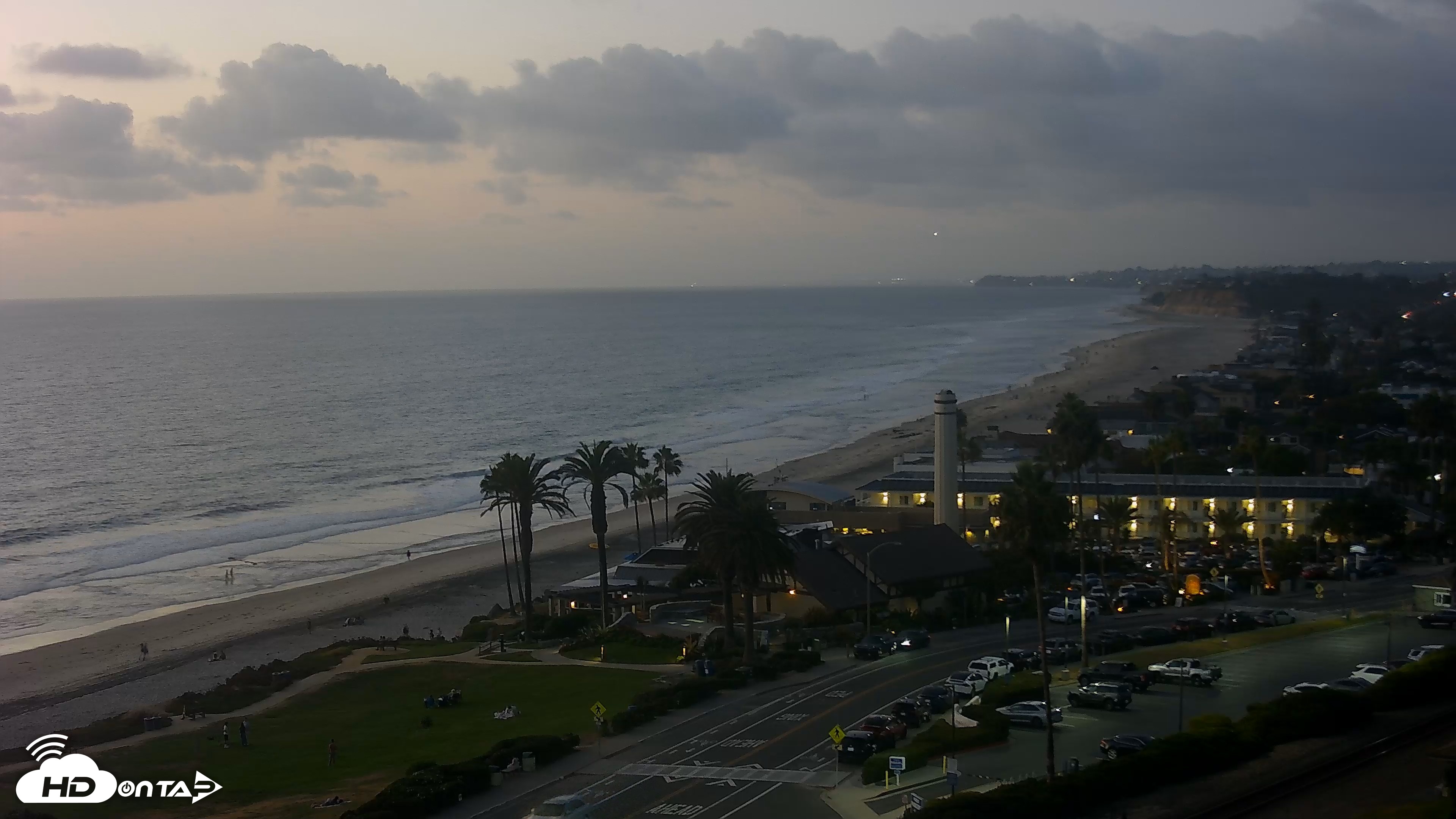 Snapshot of Del Mar Beach Overlook Live Webcam taken Sep 16, 2026, 7:11pm PDT