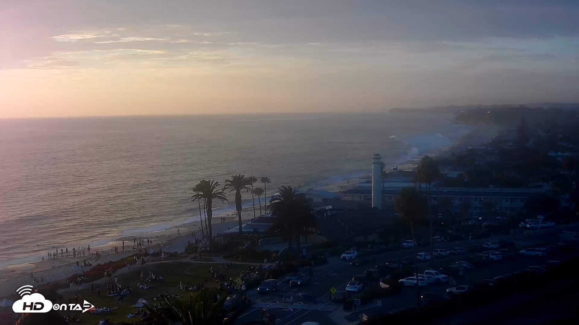 Snapshot of Del Mar Beach Overlook Live Webcam taken Jul 12, 2026, 7:44pm PDT