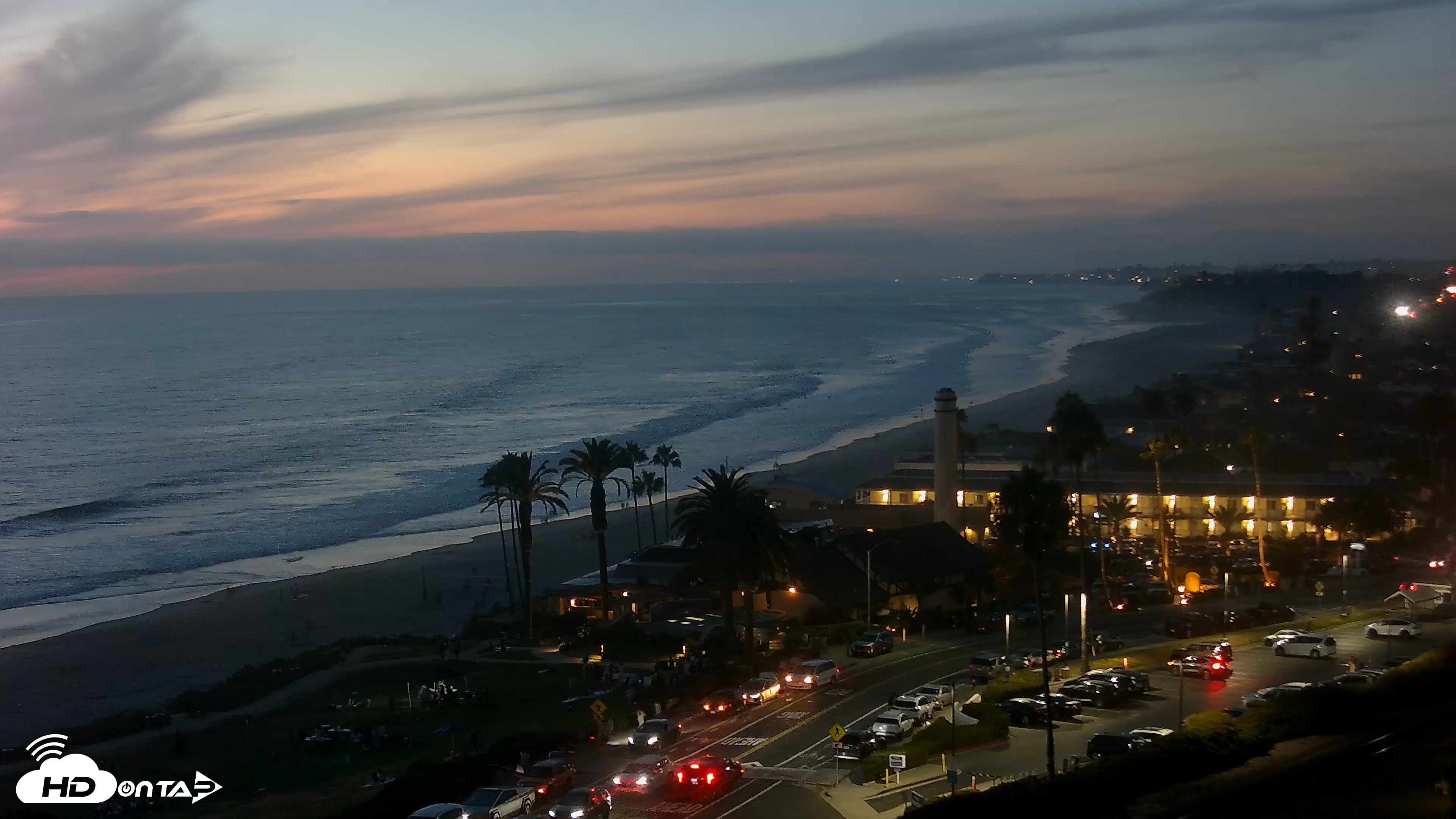 Snapshot of Del Mar Beach Overlook Live Webcam taken Aug 16, 2026, 7:59pm PDT