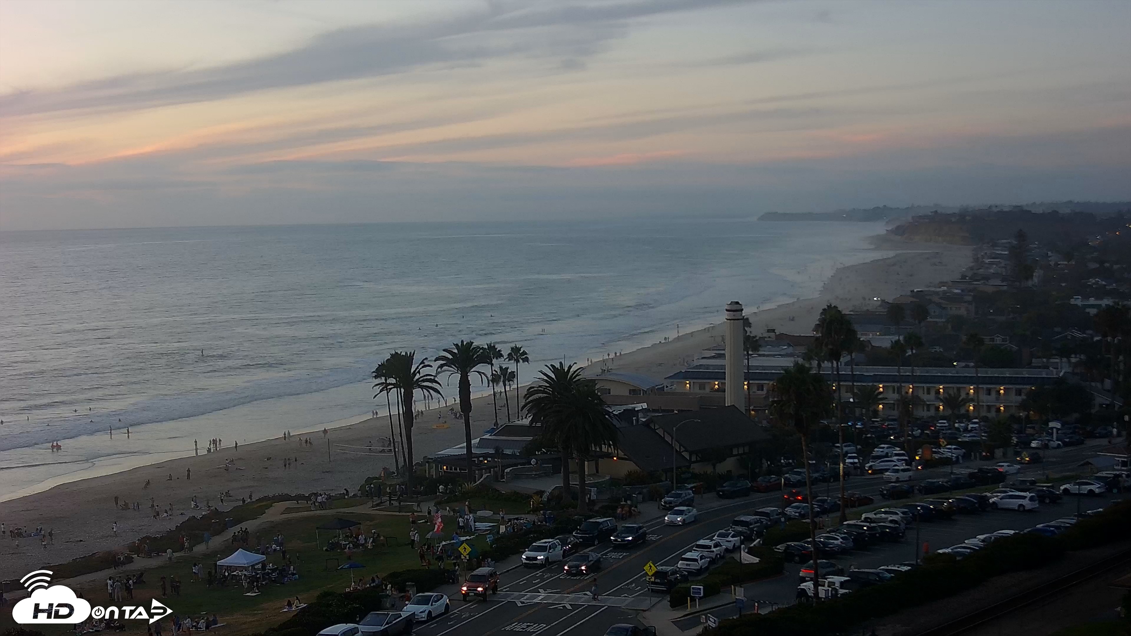 Snapshot of Del Mar Beach Overlook Live Webcam taken Aug 16, 2026, 7:38pm PDT