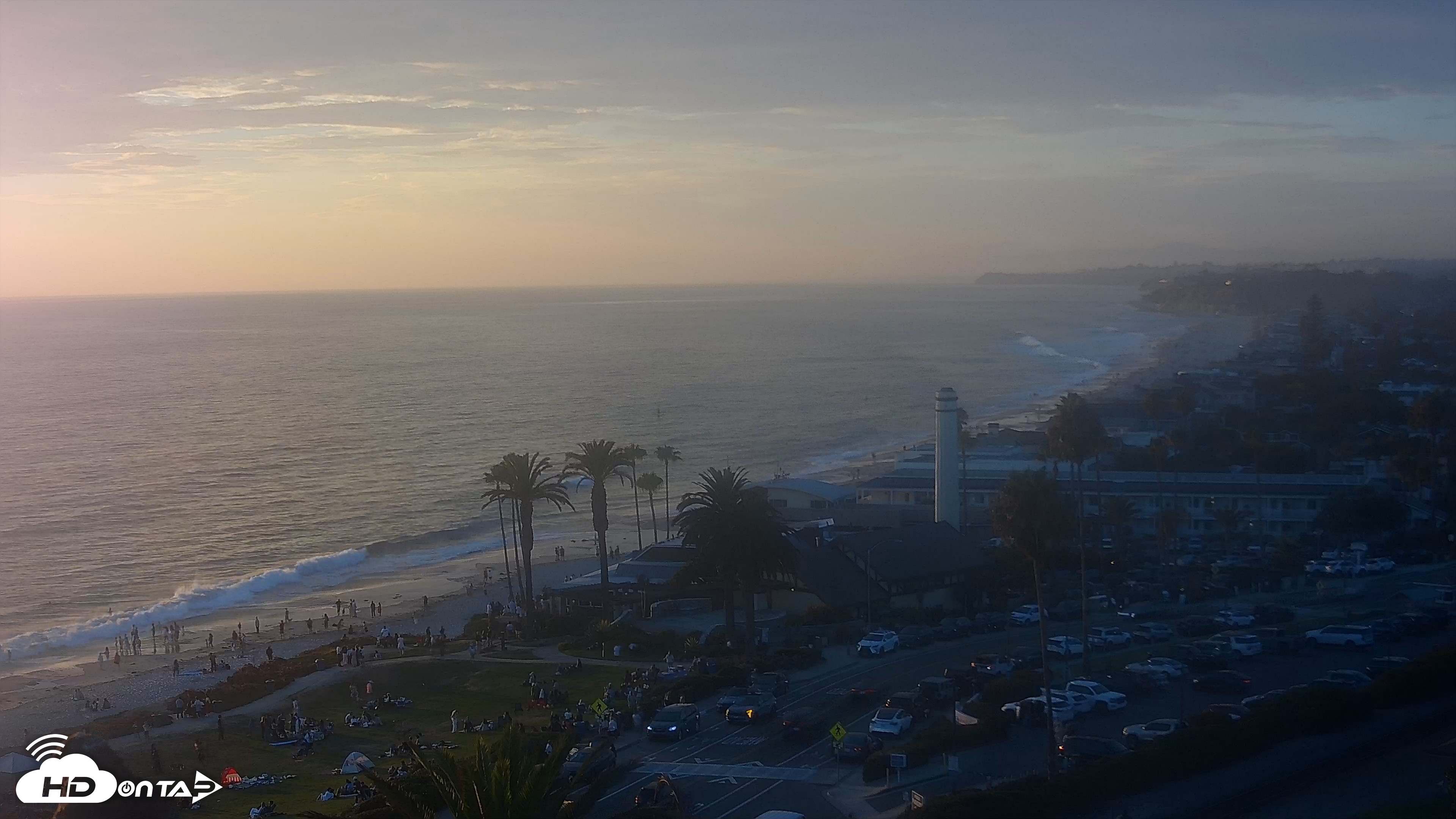 Snapshot of Del Mar Beach Overlook Live Webcam taken Jul 12, 2026, 7:44pm PDT