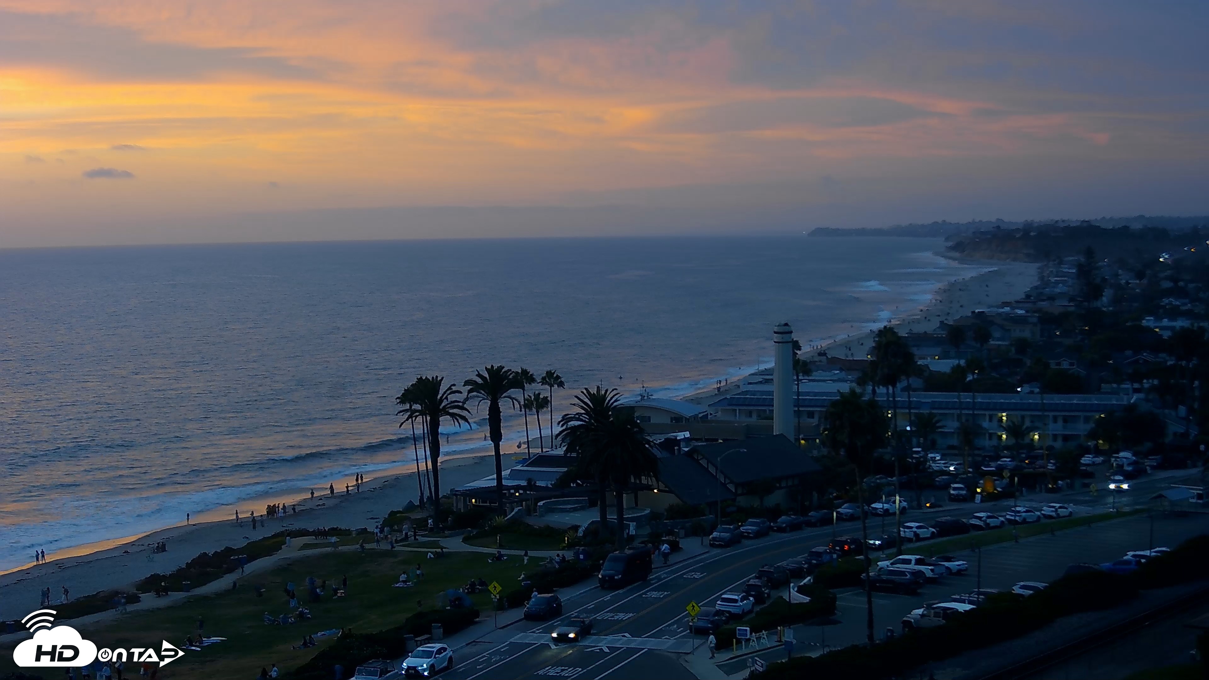 Snapshot of Del Mar Beach Overlook Live Webcam taken Aug 10, 2026, 7:46pm PDT