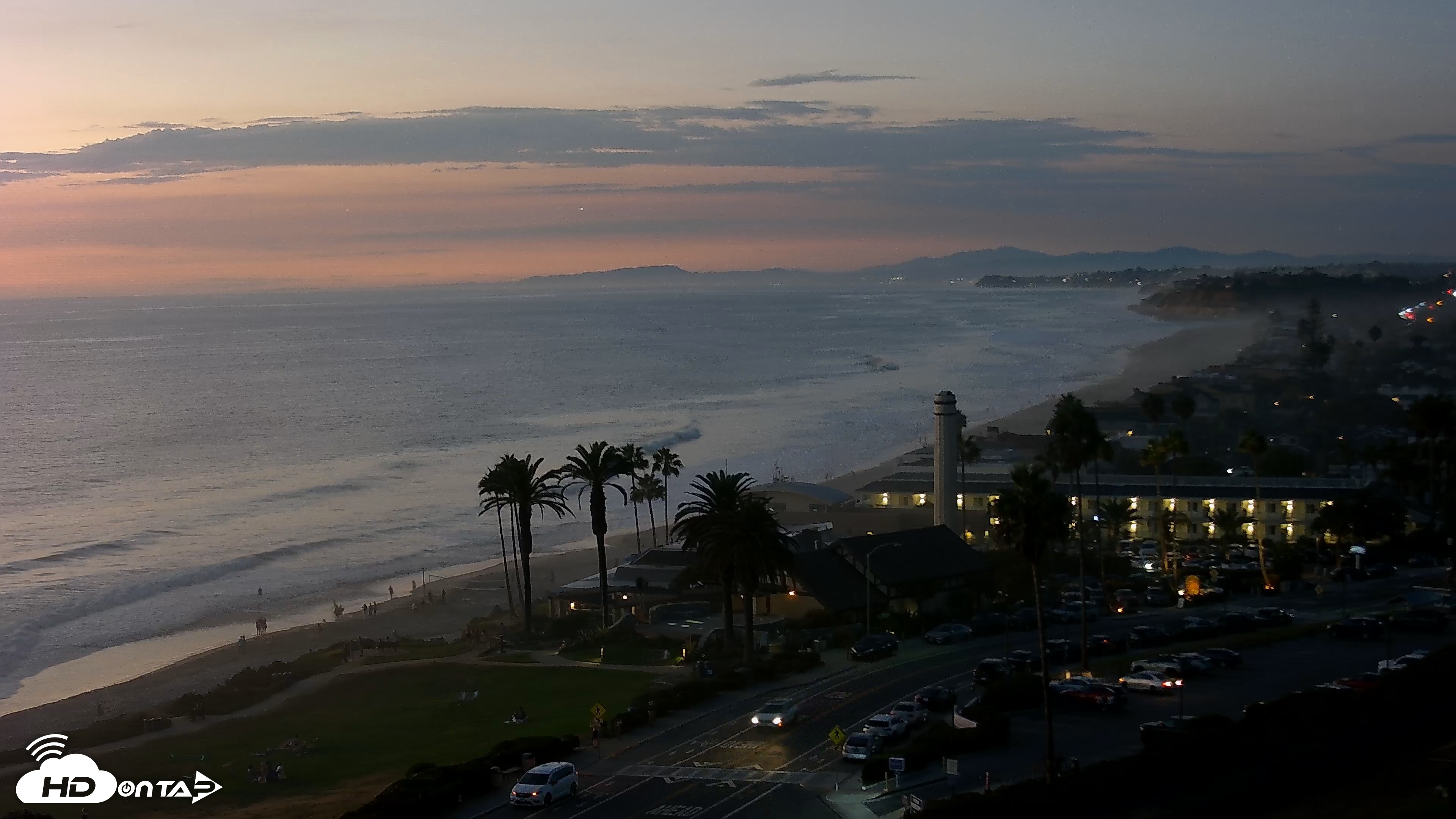 Snapshot of Del Mar Beach Overlook Live Webcam taken Sep 9, 2026, 7:23pm PDT