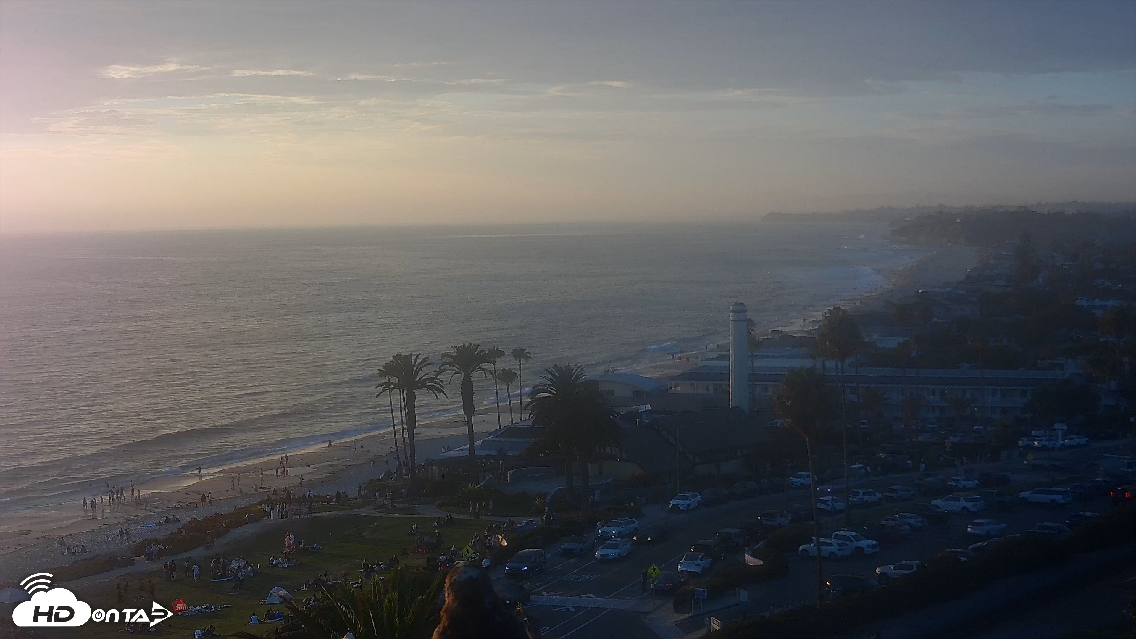 Snapshot of Del Mar Beach Overlook Live Webcam taken Jul 12, 2026, 7:40pm PDT