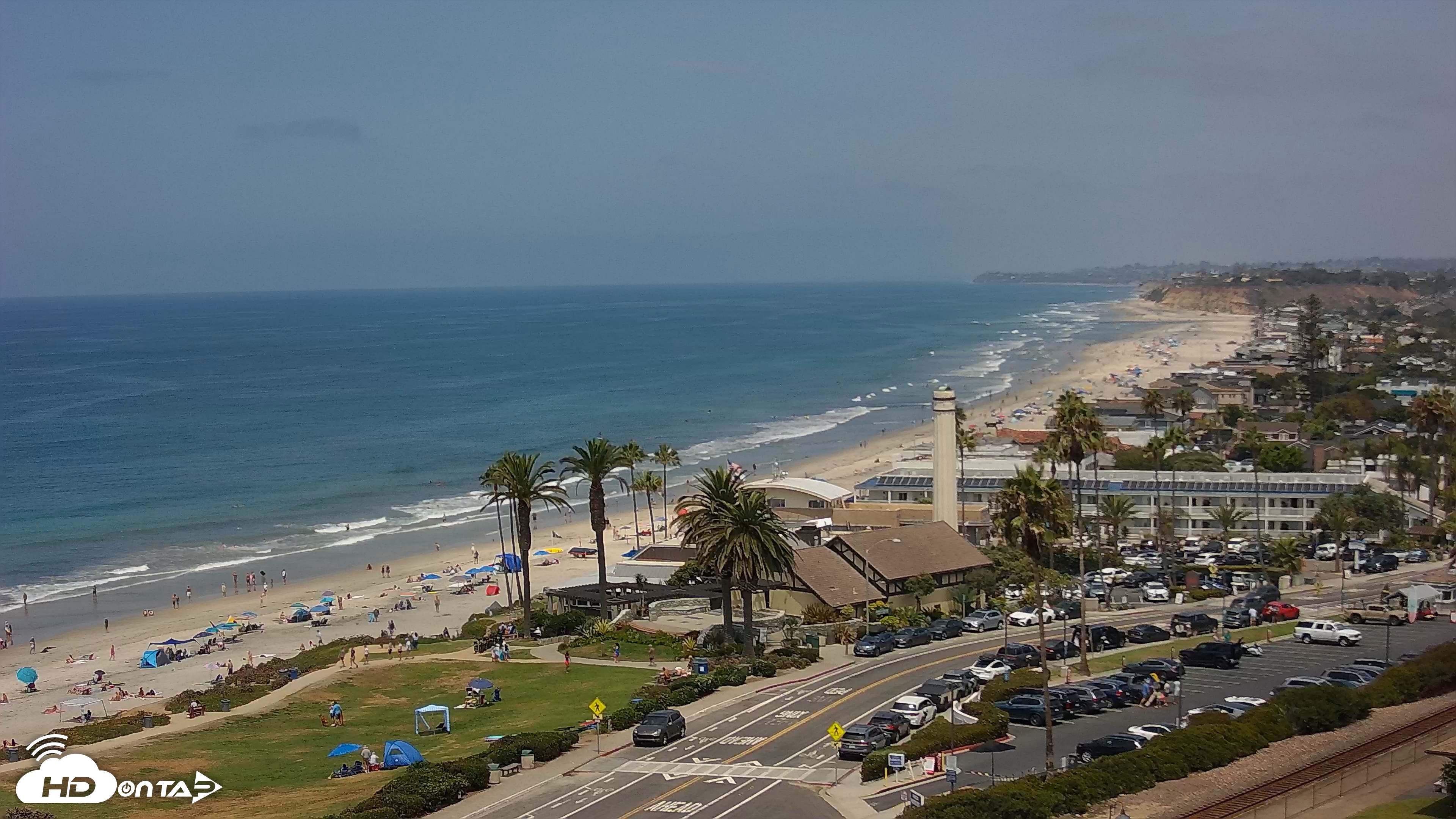 Snapshot of Del Mar Beach Overlook Live Webcam taken Aug 10, 2026, 12:21pm PDT
