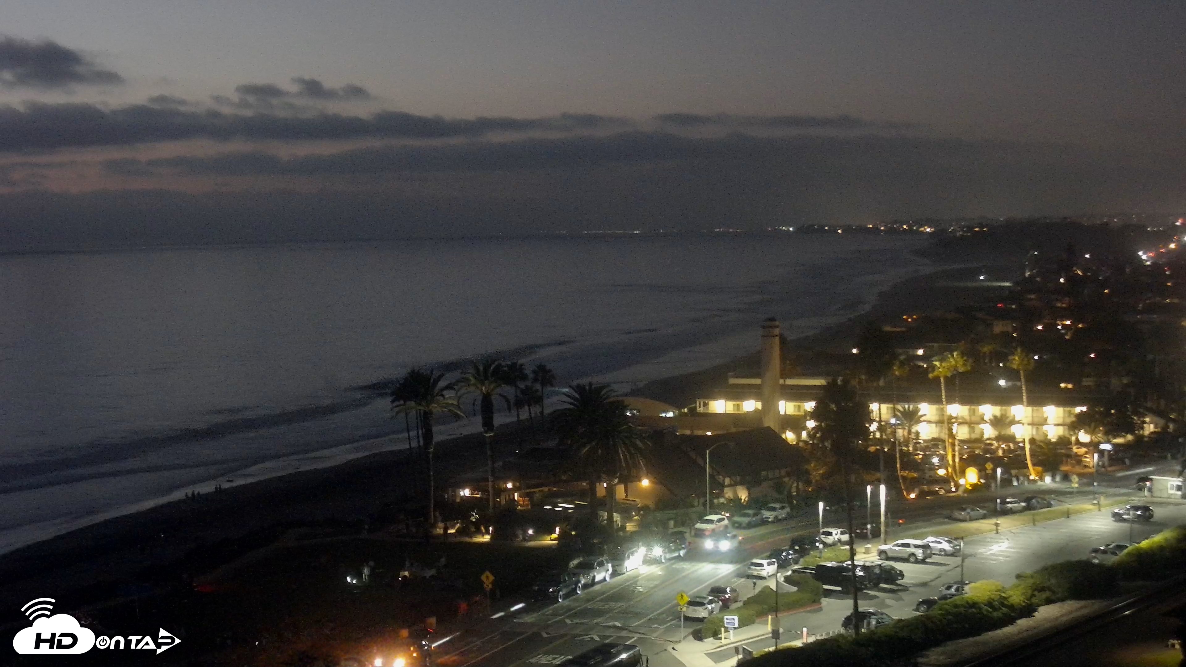 Snapshot of Del Mar Beach Overlook Live Webcam taken Sep 12, 2026, 7:36pm PDT
