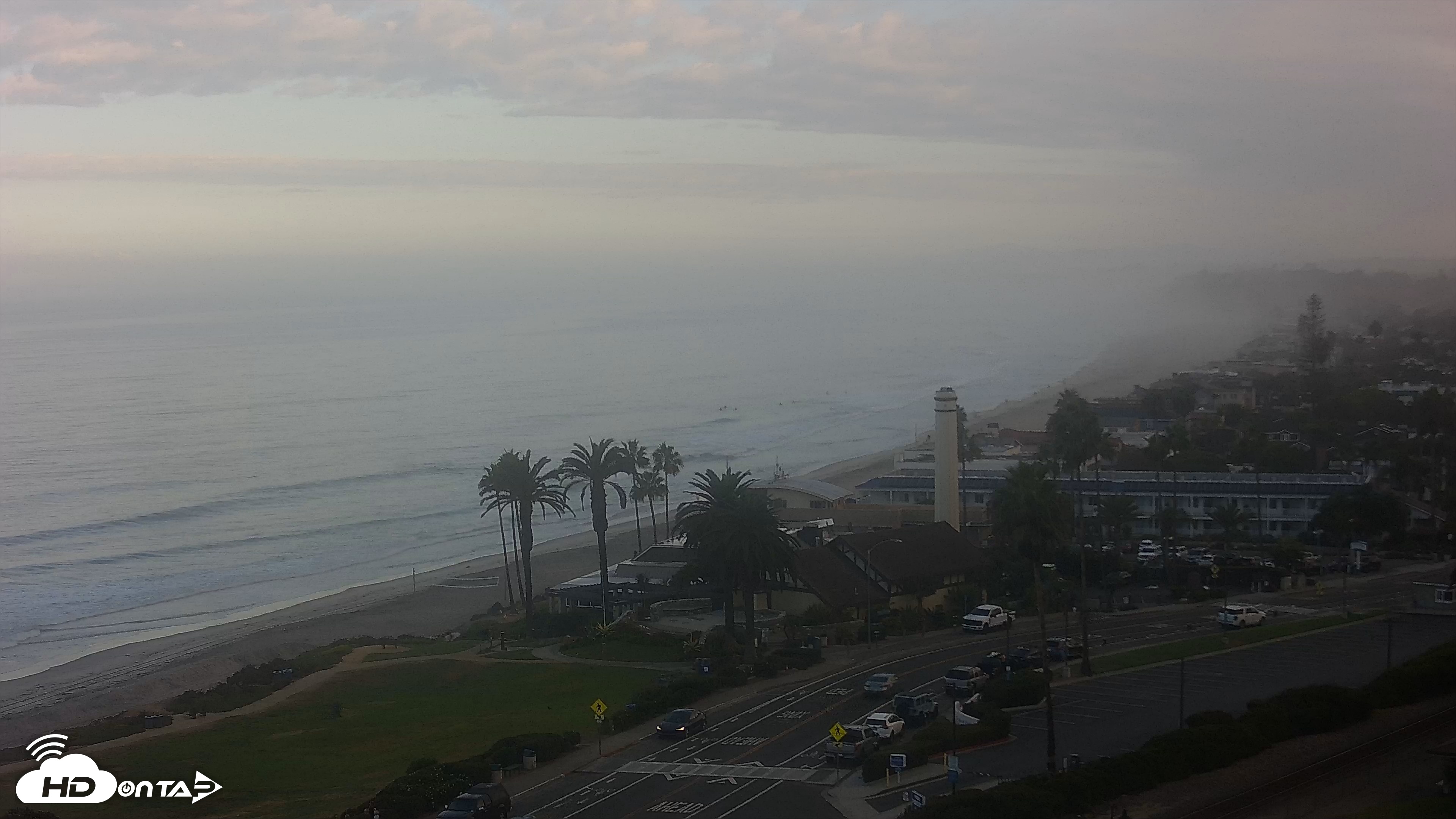 Snapshot of Del Mar Beach Overlook Live Webcam taken Sep 28, 2026, 7:36am PDT
