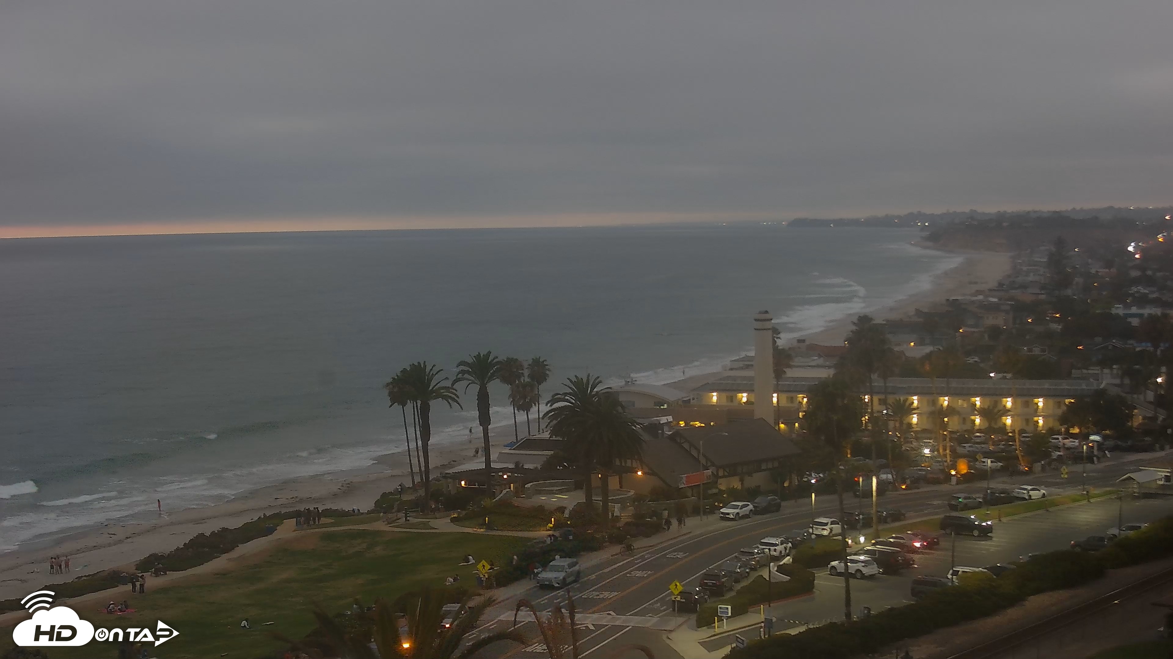 Snapshot of Del Mar Beach Overlook Live Webcam taken Jun 13, 2026, 8:15pm PDT