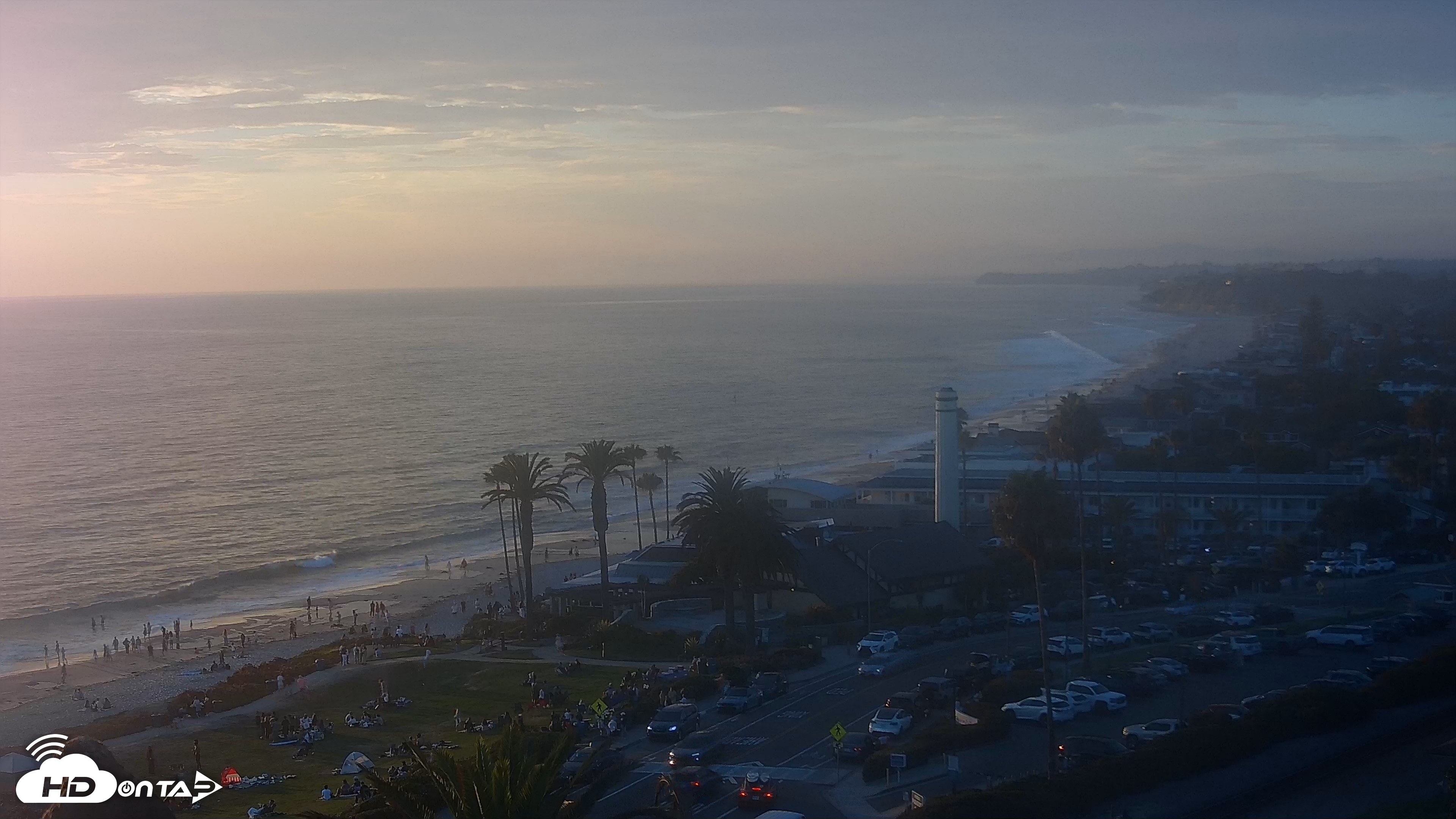 Snapshot of Del Mar Beach Overlook Live Webcam taken Jul 12, 2026, 7:43pm PDT