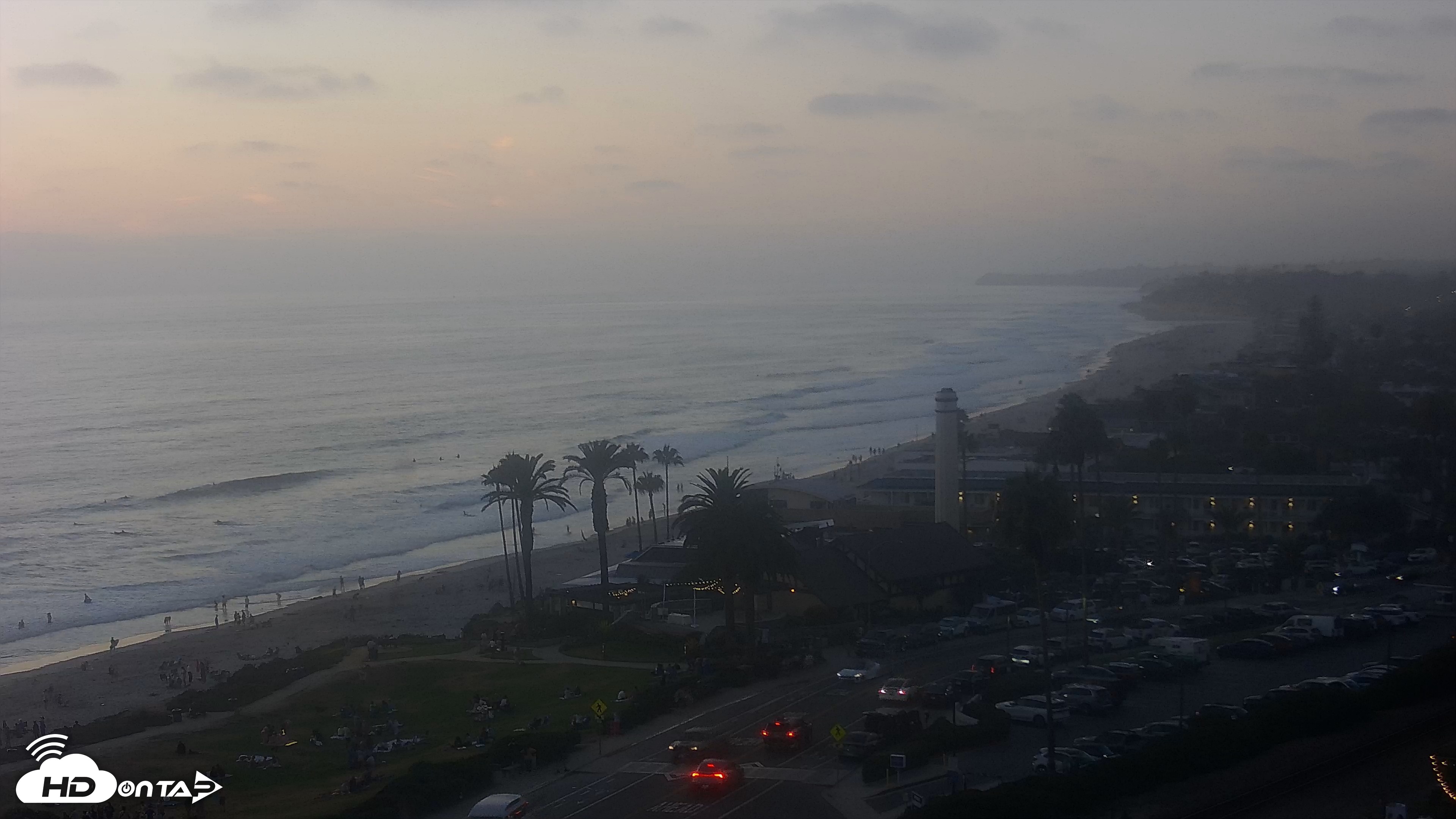 Snapshot of Del Mar Beach Overlook Live Webcam taken Jul 31, 2026, 7:55pm PDT