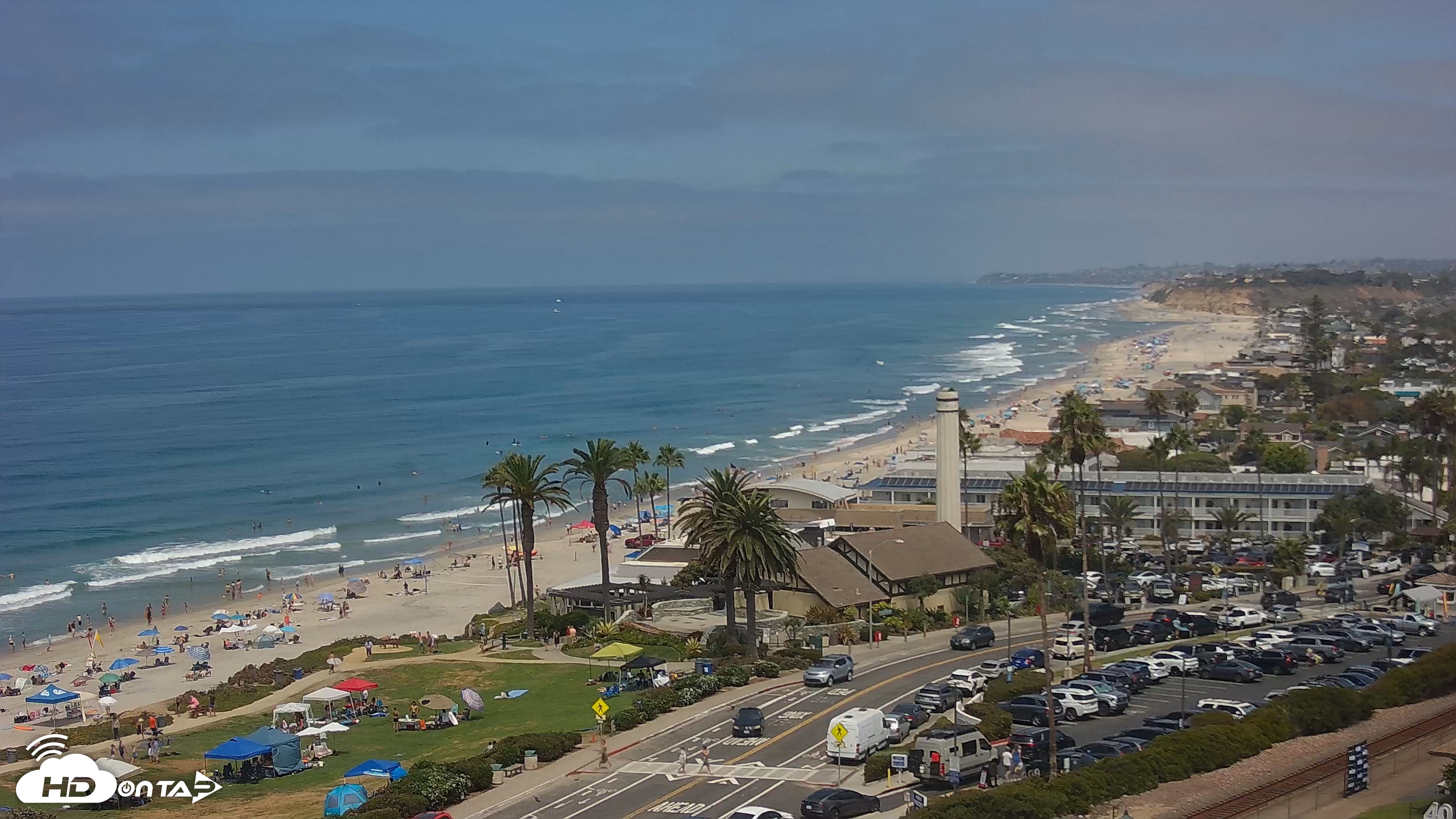 Snapshot of Del Mar Beach Overlook Live Webcam taken Aug 22, 2026, 12:03pm PDT