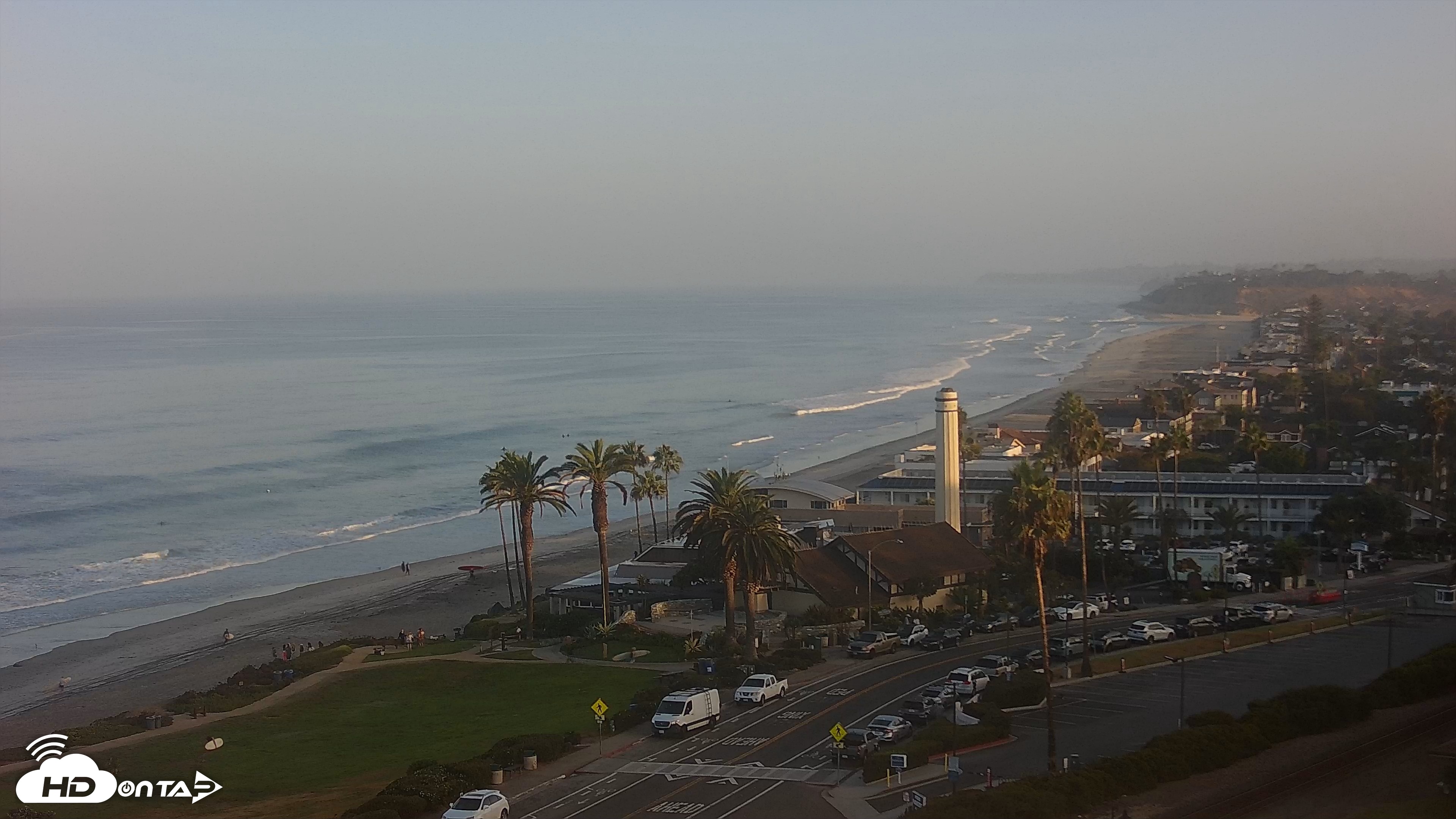 Snapshot of Del Mar Beach Overlook Live Webcam taken Sep 12, 2026, 7:12am PDT