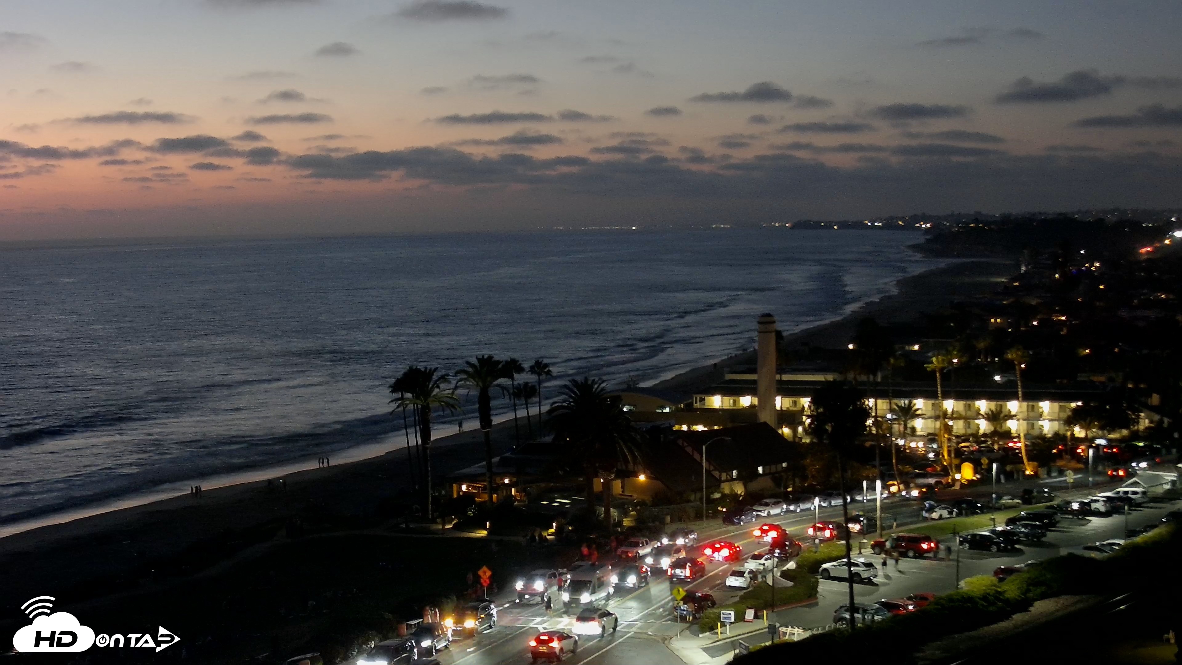 Snapshot of Del Mar Beach Overlook Live Webcam taken Aug 7, 2026, 8:16pm PDT