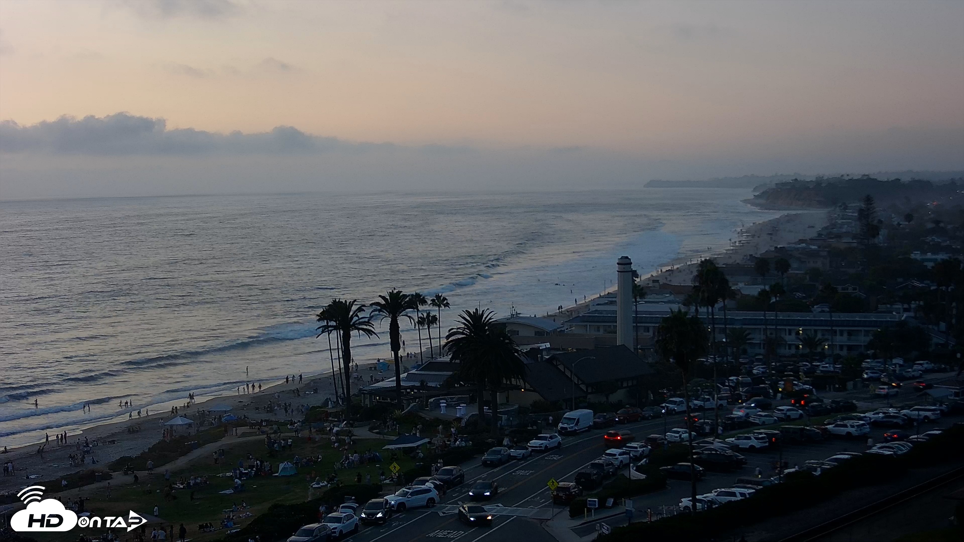 Snapshot of Del Mar Beach Overlook Live Webcam taken Aug 8, 2026, 7:43pm PDT