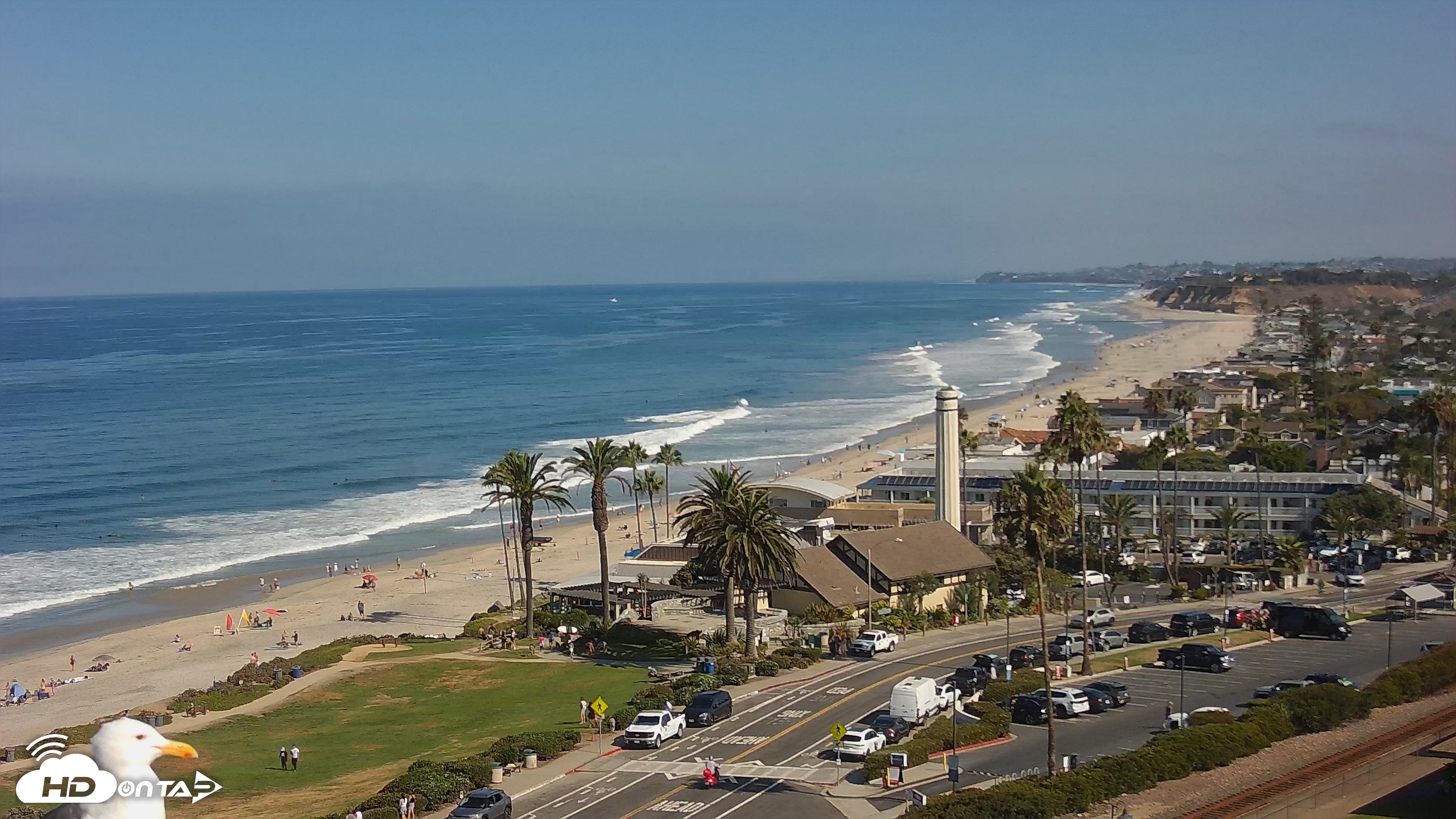 Snapshot of Del Mar Beach Overlook Live Webcam taken Aug 16, 2026, 9:39am PDT