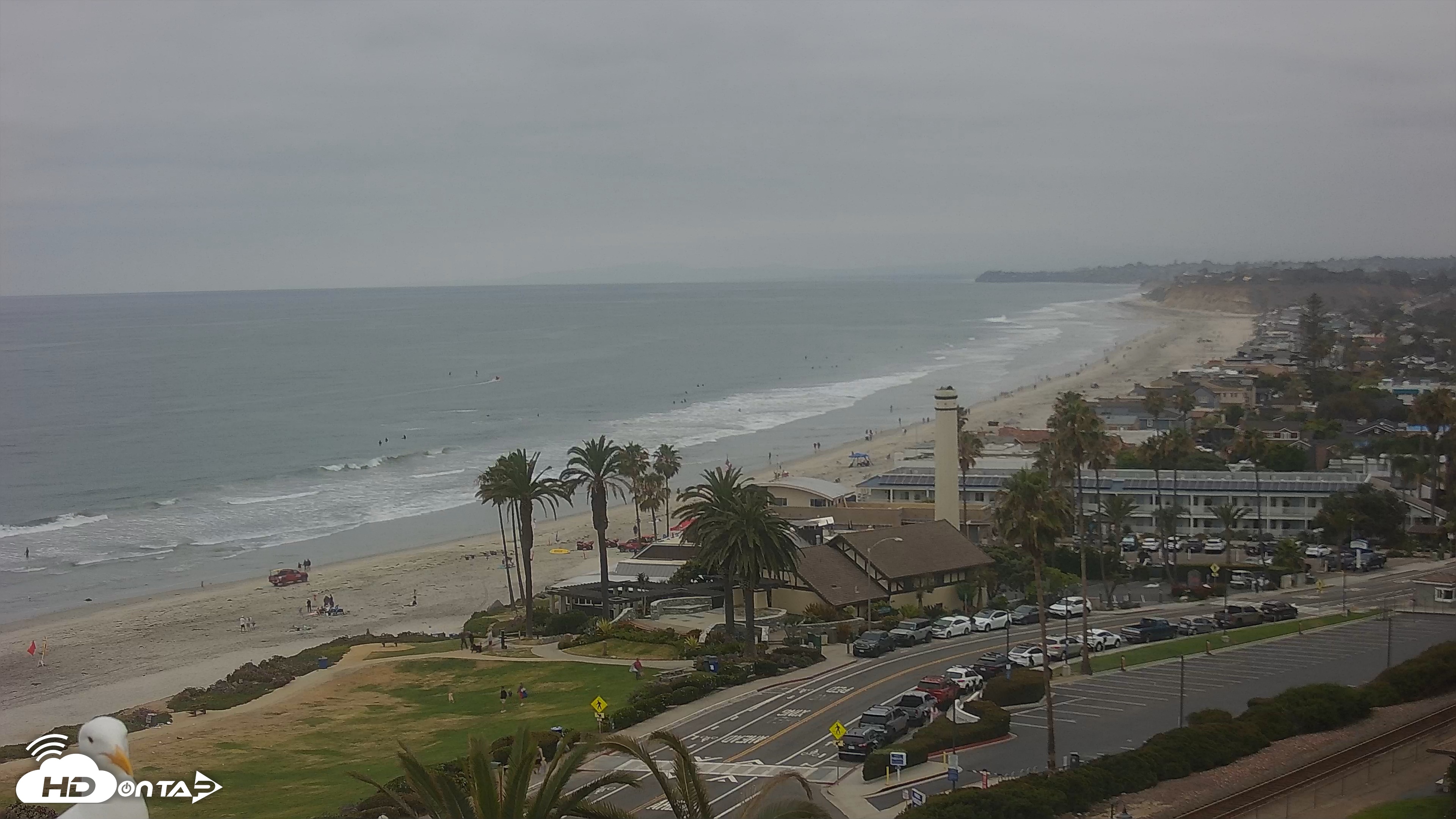 Snapshot of Del Mar Beach Overlook Live Webcam taken May 25, 2026, 9:36am PDT