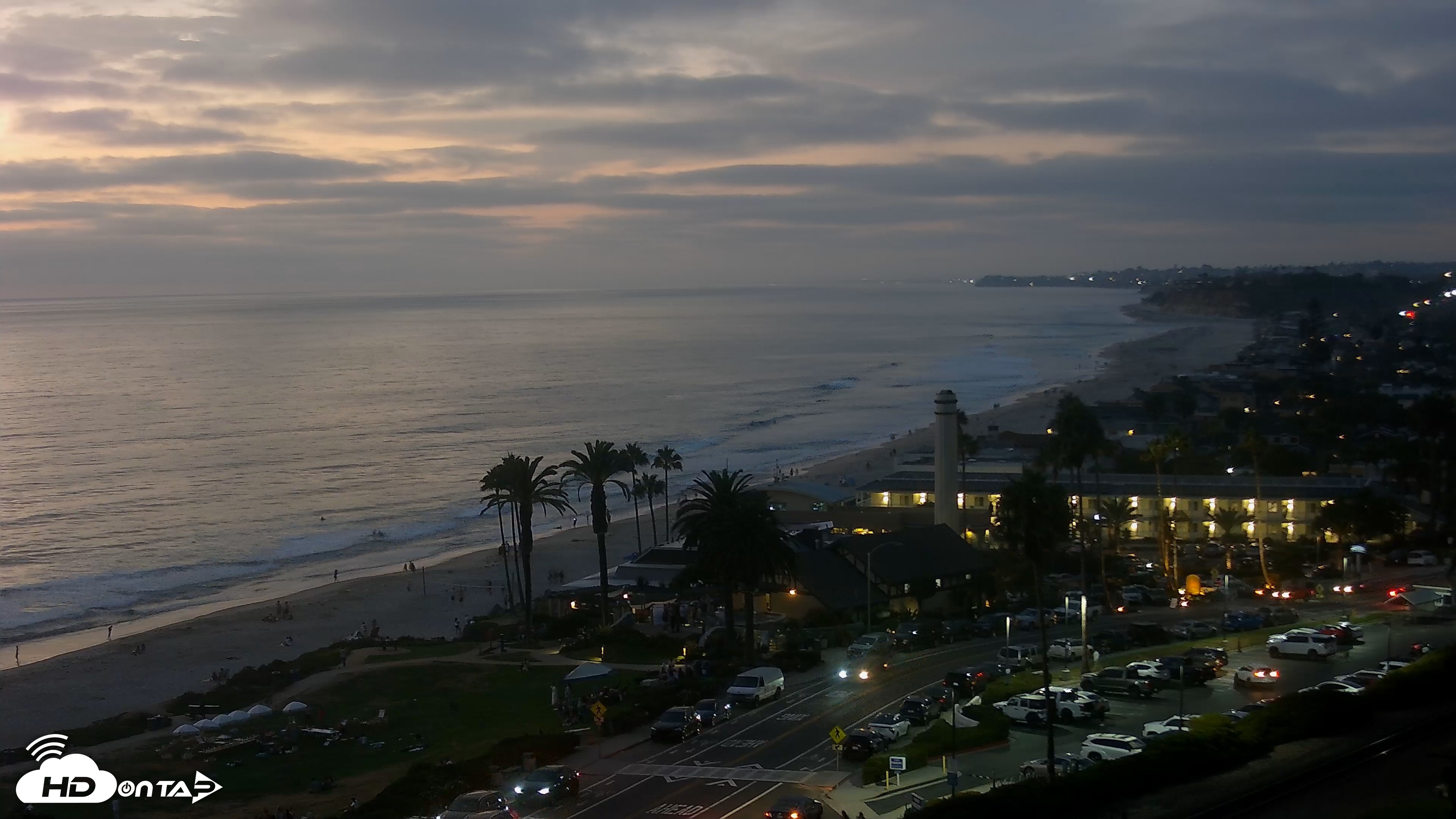 Snapshot of Del Mar Beach Overlook Live Webcam taken Aug 21, 2026, 7:48pm PDT