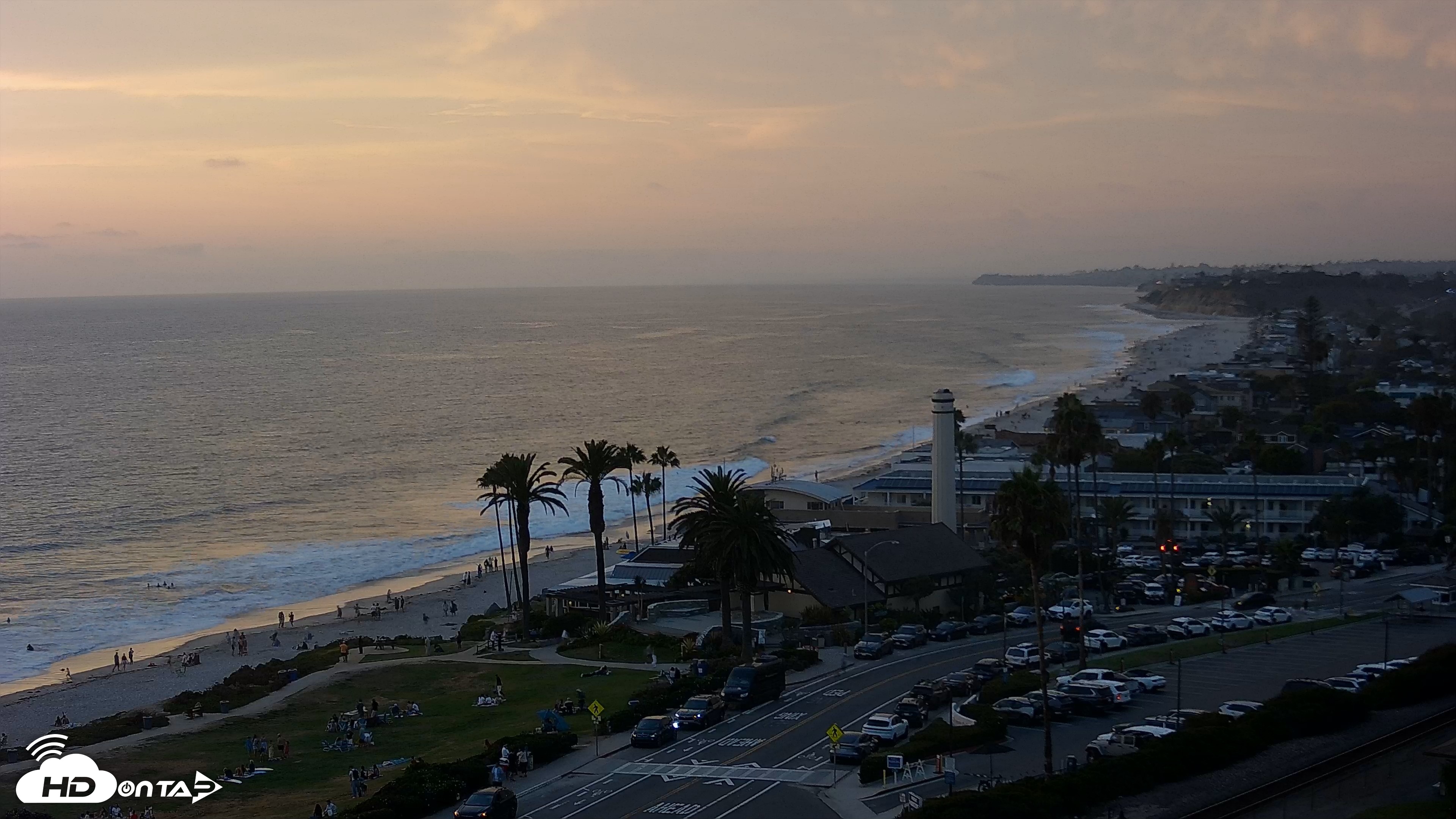 Snapshot of Del Mar Beach Overlook Live Webcam taken Aug 10, 2026, 7:33pm PDT