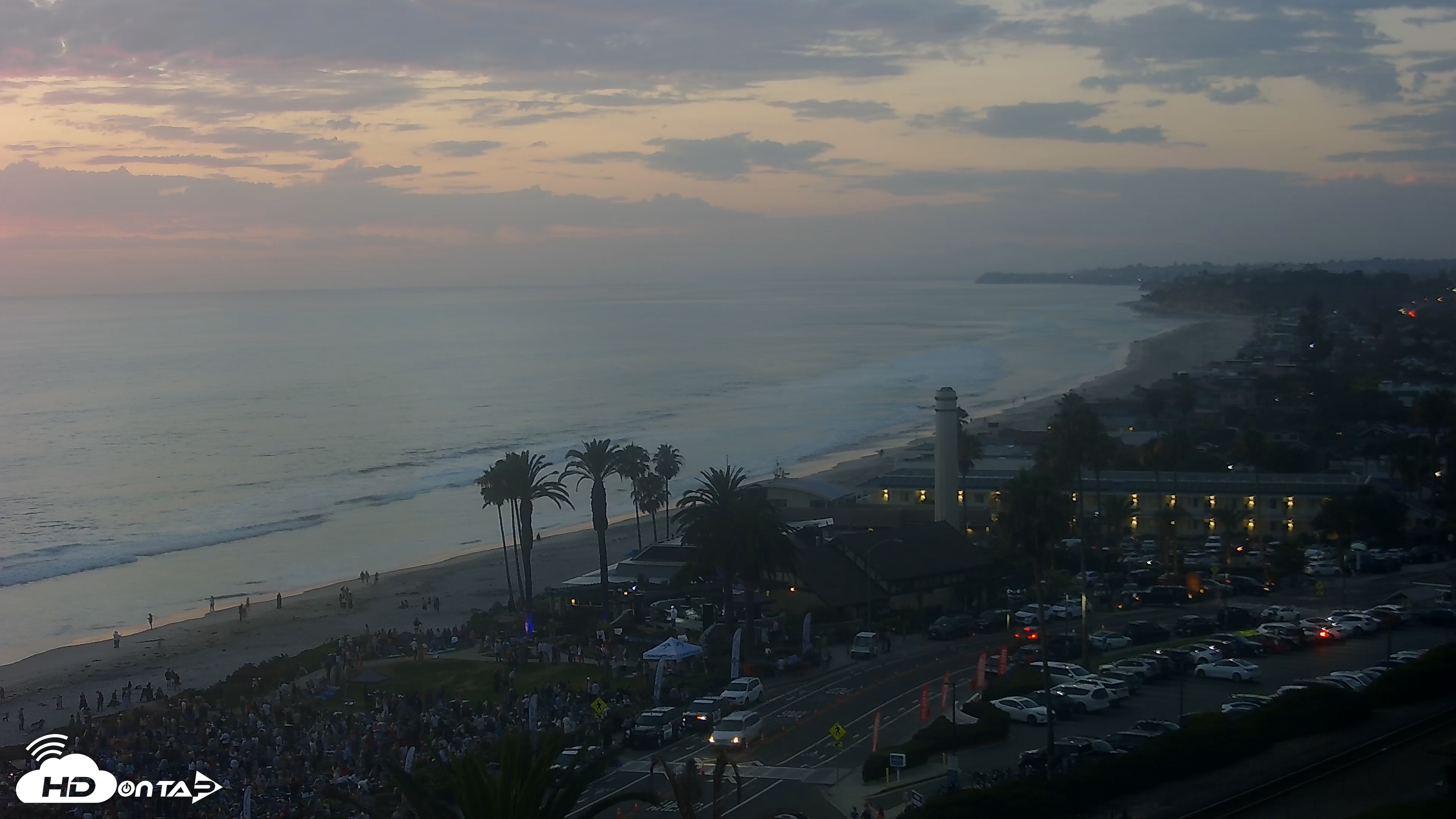 Snapshot of Del Mar Beach Overlook Live Webcam taken Jun 23, 2026, 8:14pm PDT