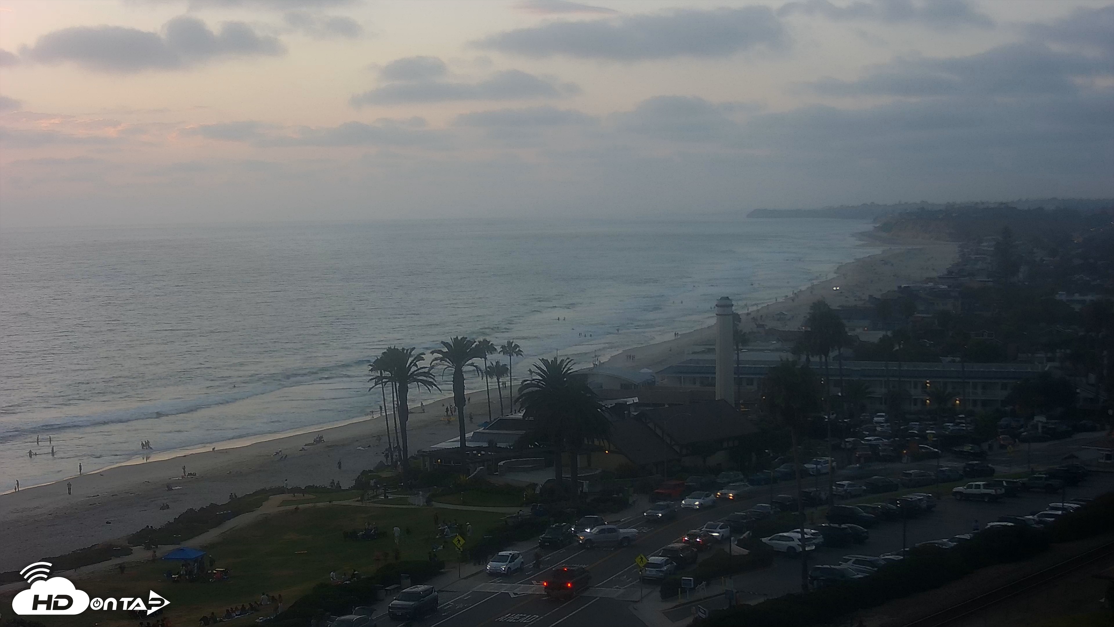 Snapshot of Del Mar Beach Overlook Live Webcam taken Aug 5, 2026, 7:40pm PDT