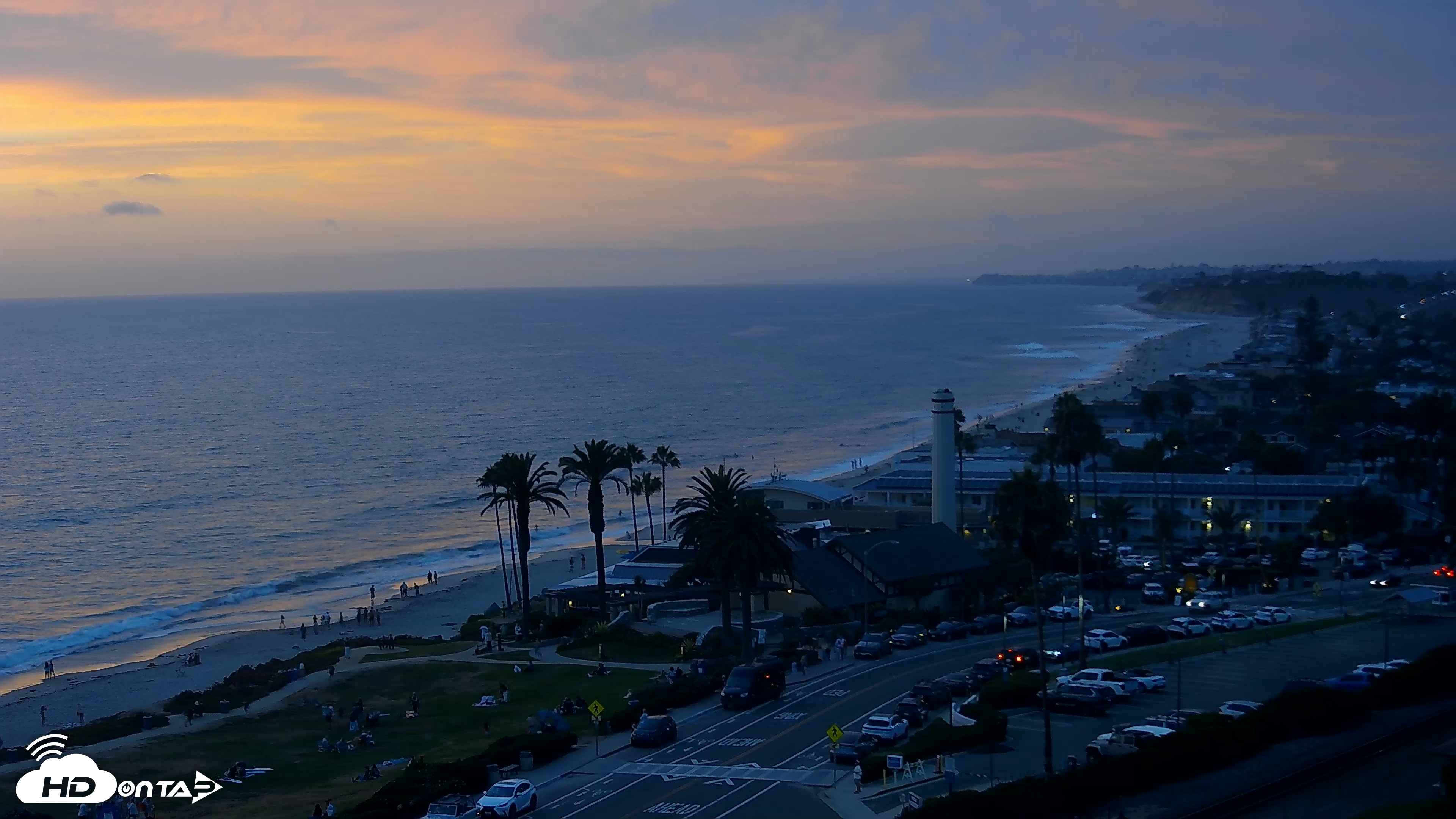 Snapshot of Del Mar Beach Overlook Live Webcam taken Aug 10, 2026, 7:46pm PDT
