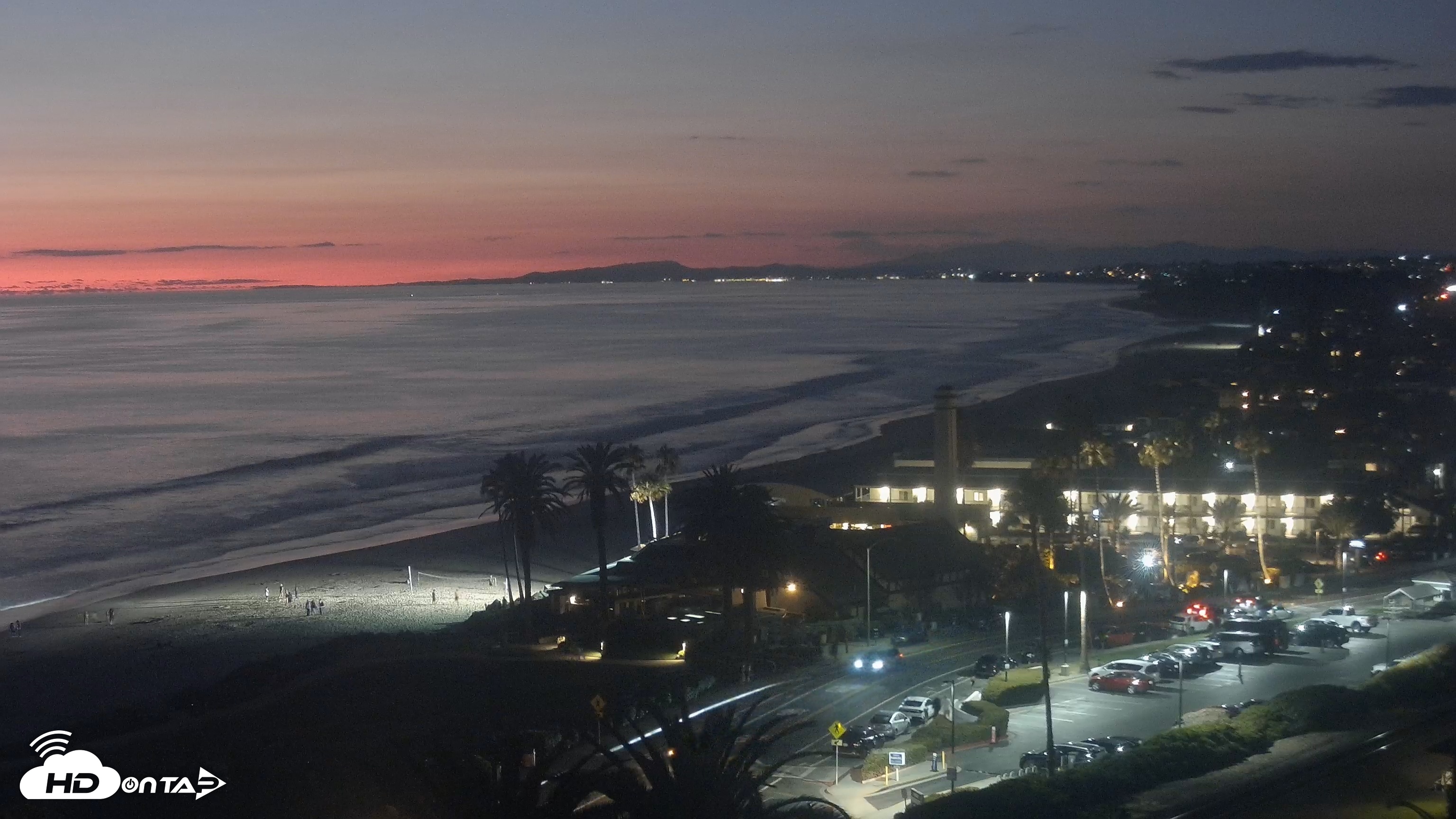 Snapshot of Del Mar Beach Overlook Live Webcam taken Jul 16, 2025, 8:39pm PDT