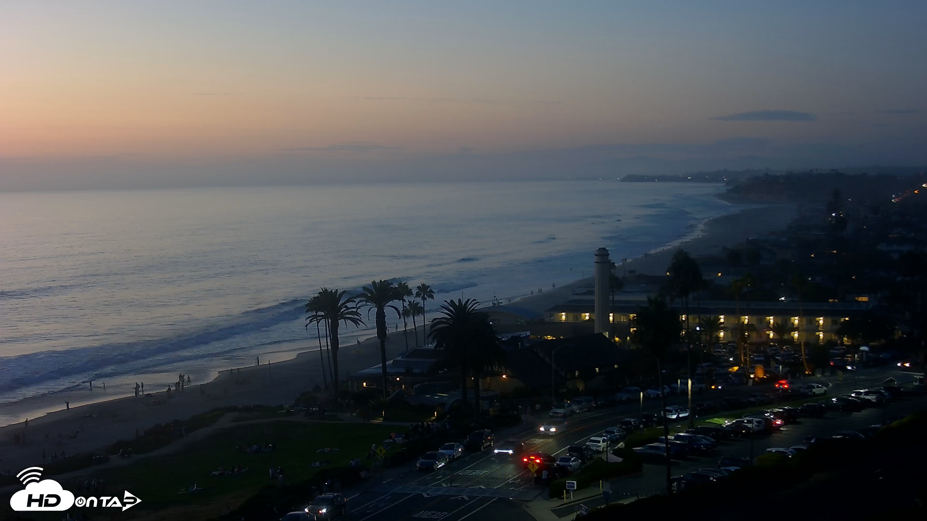 Snapshot of Del Mar Beach Overlook Live Webcam taken Aug 28, 2026, 7:38pm PDT