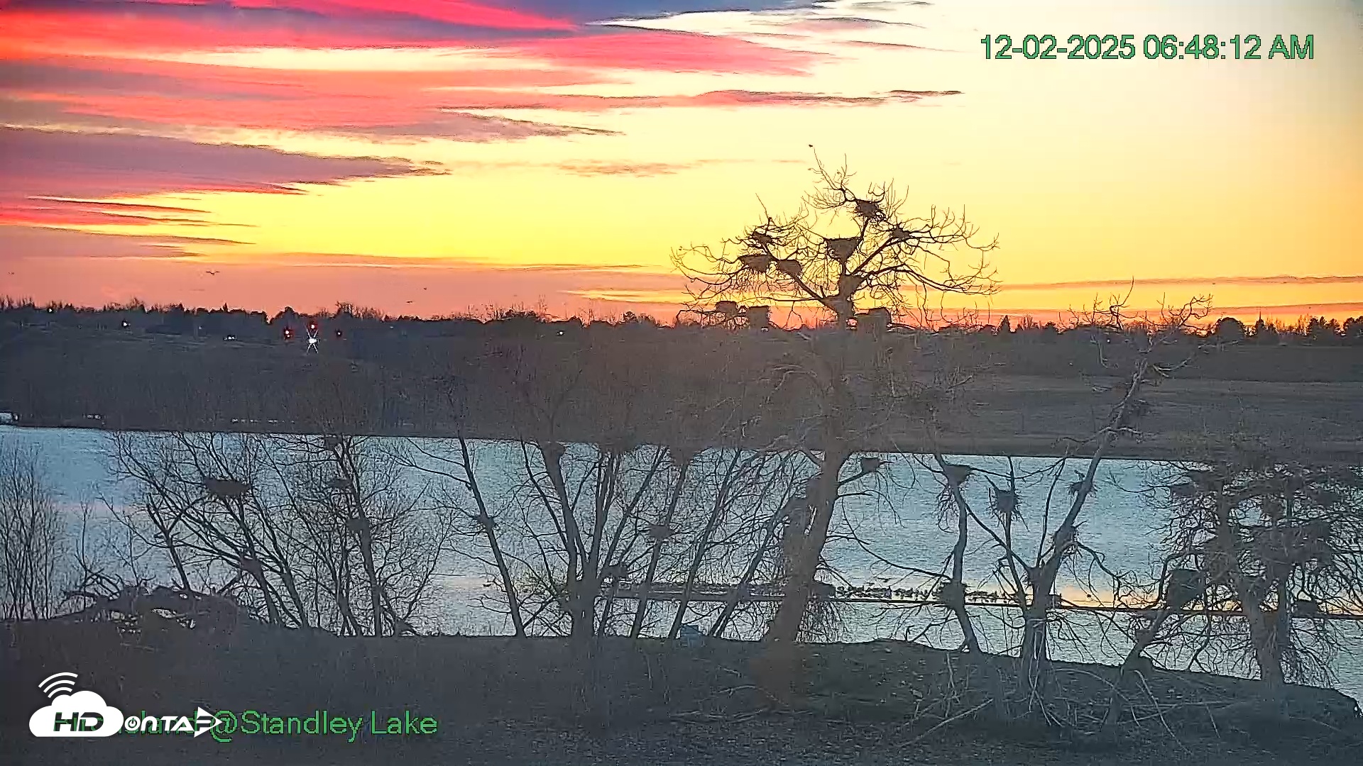 Snapshot of Bird Island Standley Lake Live Webcam taken Dec 2, 2025, 6:48am MST