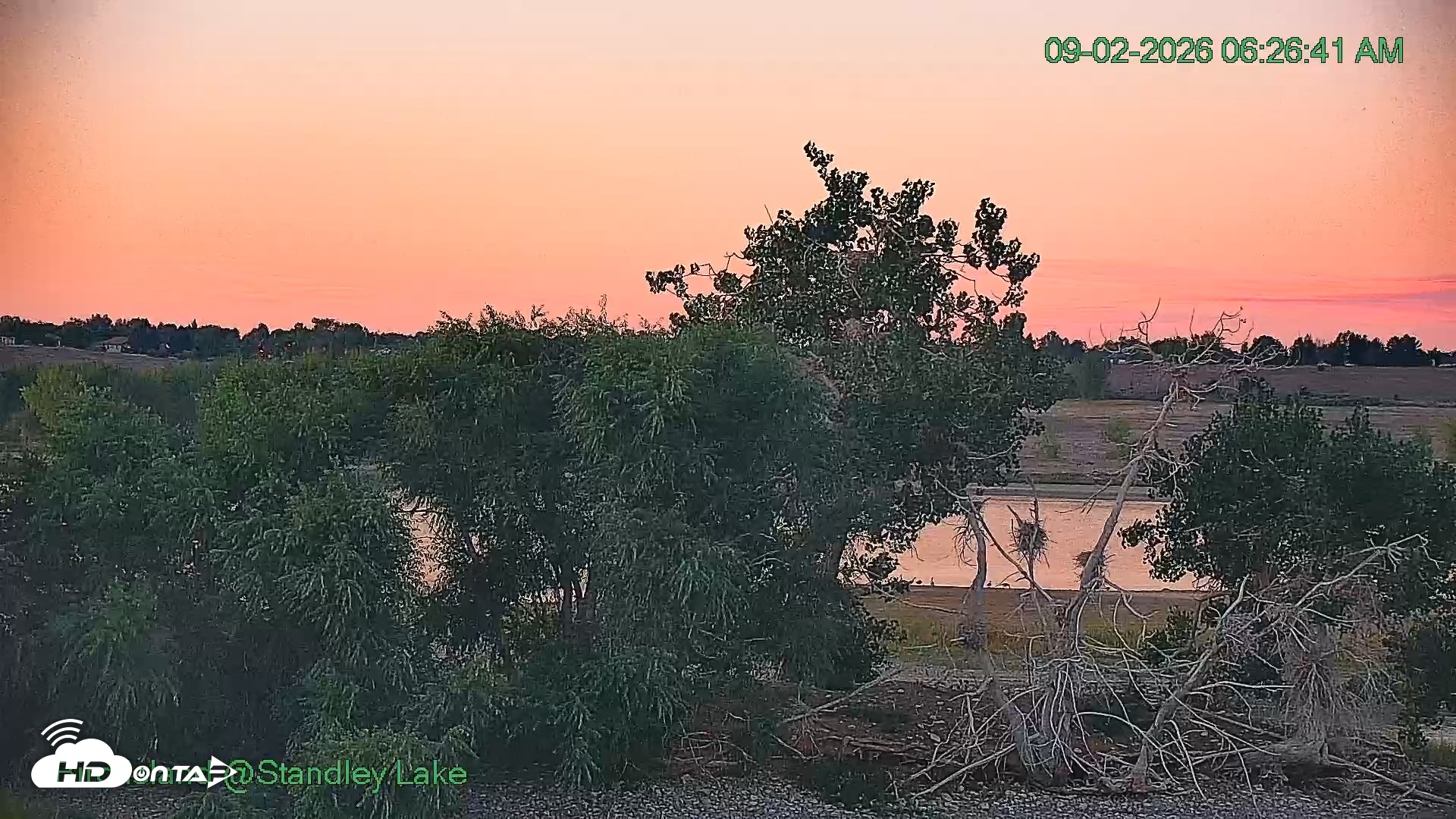 Snapshot of Bird Island Standley Lake Live Webcam taken Sep 2, 2026, 6:27am MDT