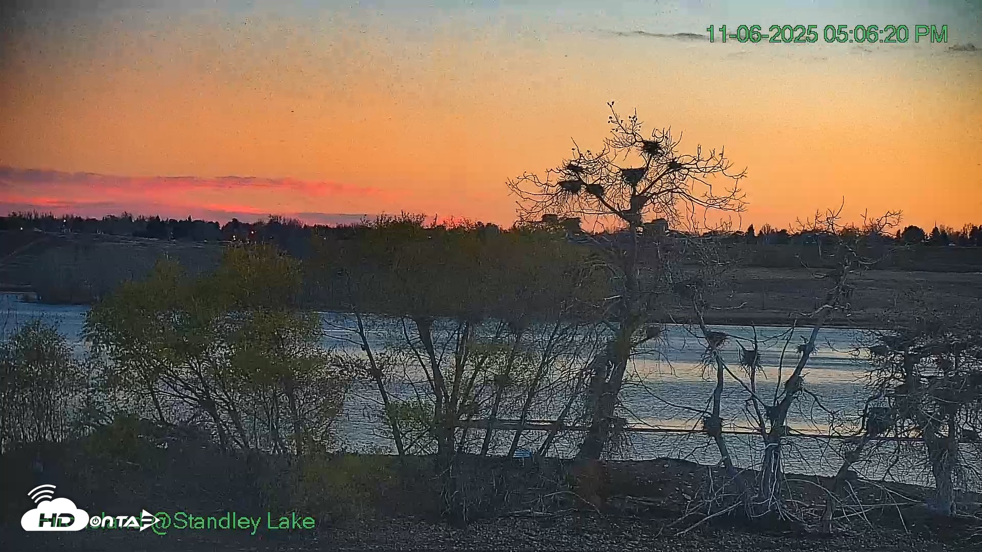Snapshot of Bird Island Standley Lake Live Webcam taken Nov 6, 2025, 5:06pm MST