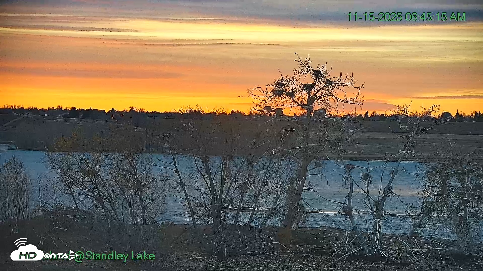 Snapshot of Bird Island Standley Lake Live Webcam taken Nov 15, 2025, 6:45am MST