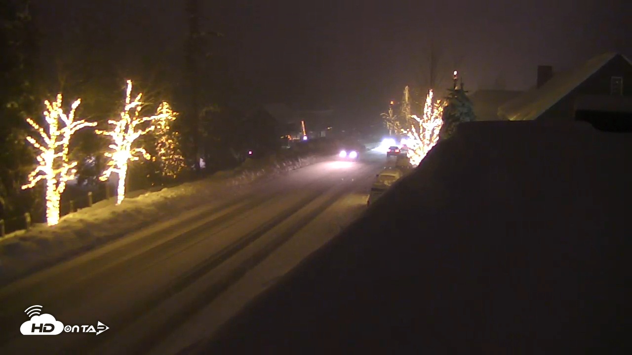 Snapshot of Cobblestone Center - Tahoe City Live Webcam taken Dec 26, 2025, 7:14pm PST