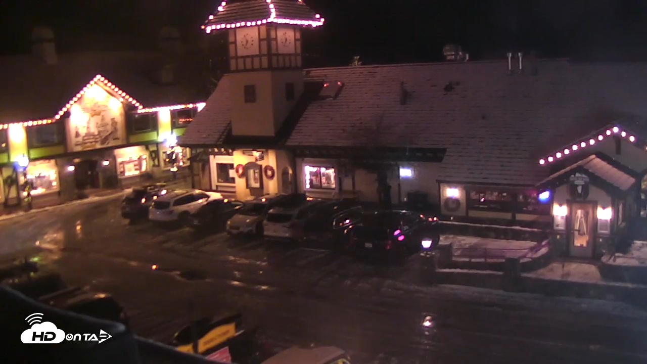 Snapshot of Cobblestone Center - Tahoe City Live Webcam taken Dec 22, 2025, 6:55pm PST