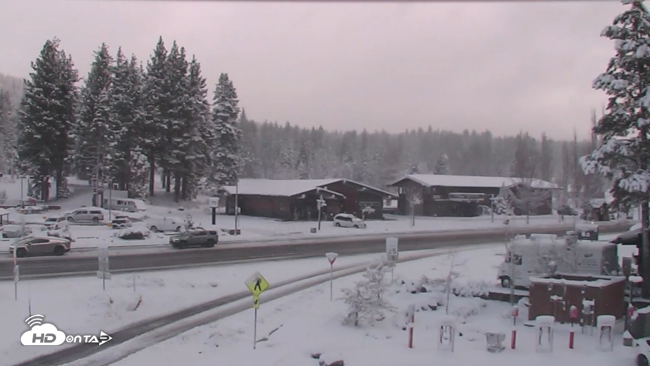 Snapshot of Lake Tahoe - Tahoe City Live Traffic Cam taken Apr 12, 2026, 8:24am PDT