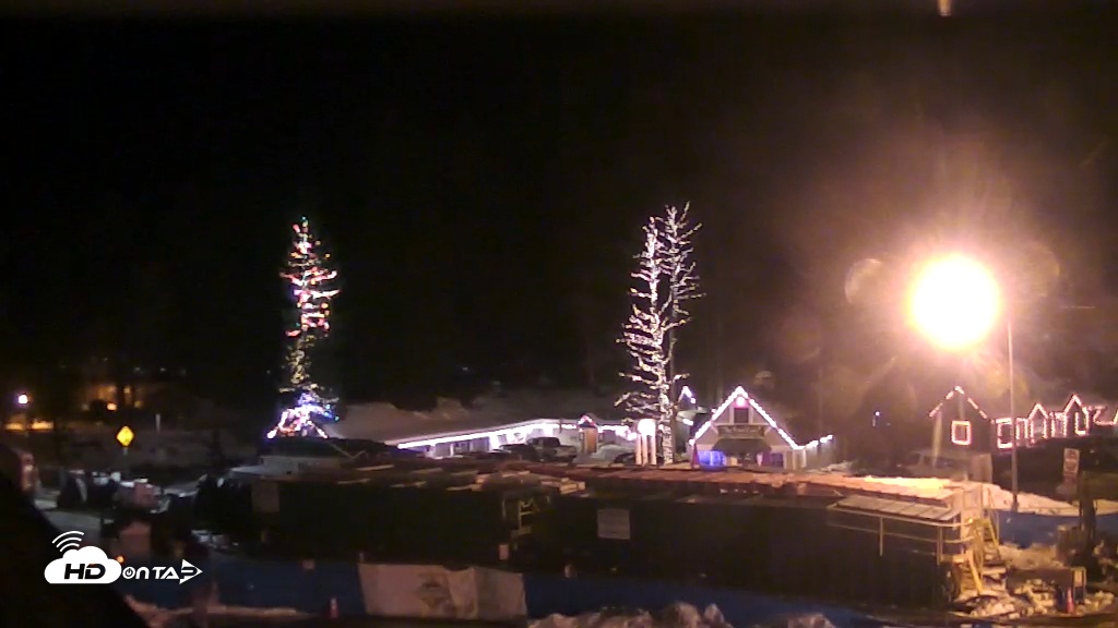 Snapshot of Lake Tahoe - Tahoe City Live Traffic Cam taken Jan 16, 2026, 7:56pm PST