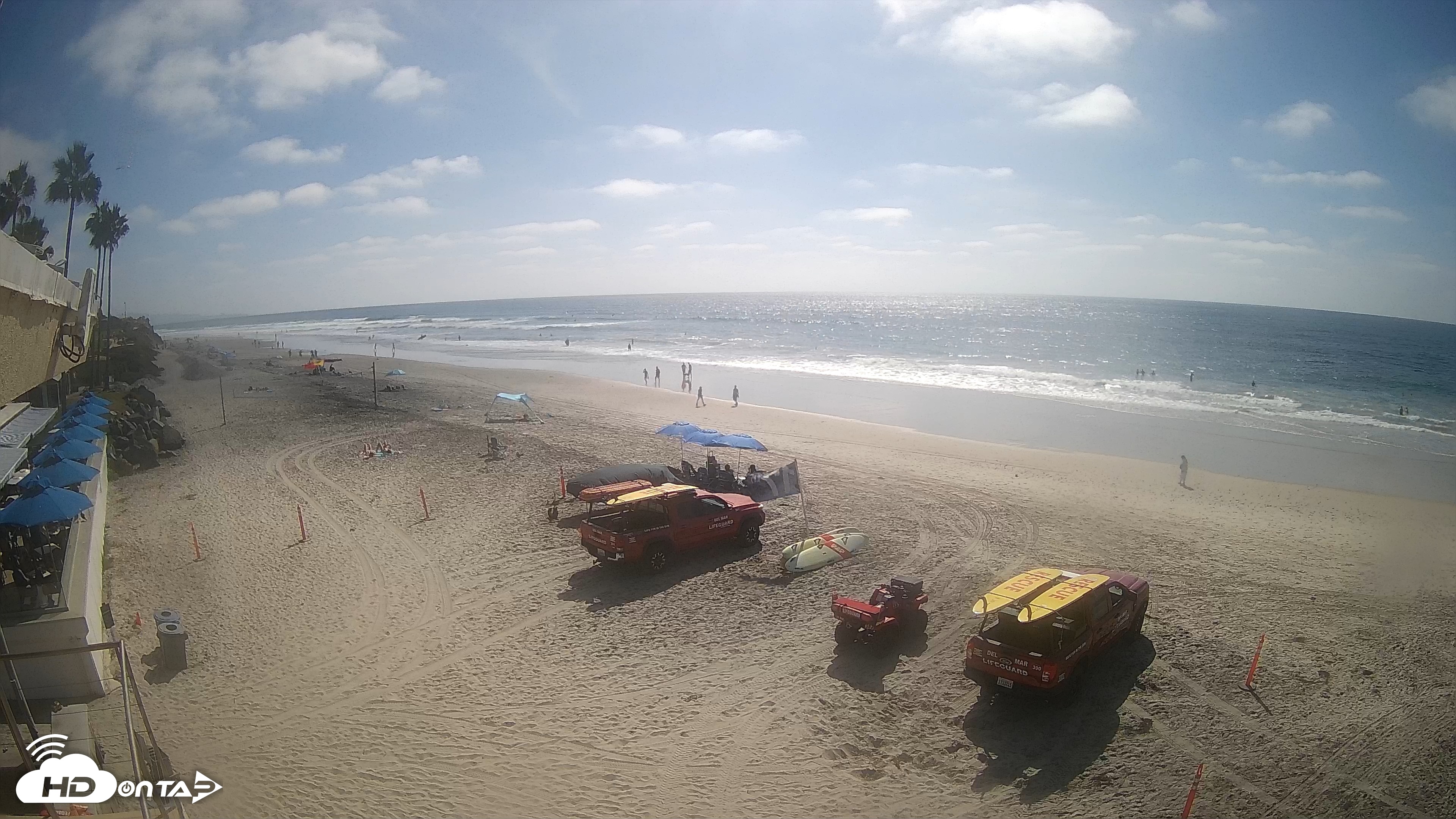 Snapshot of 17th St. Del Mar Beach - 4K SW Live Webcam taken Sep 25, 2026, 2:52pm PDT