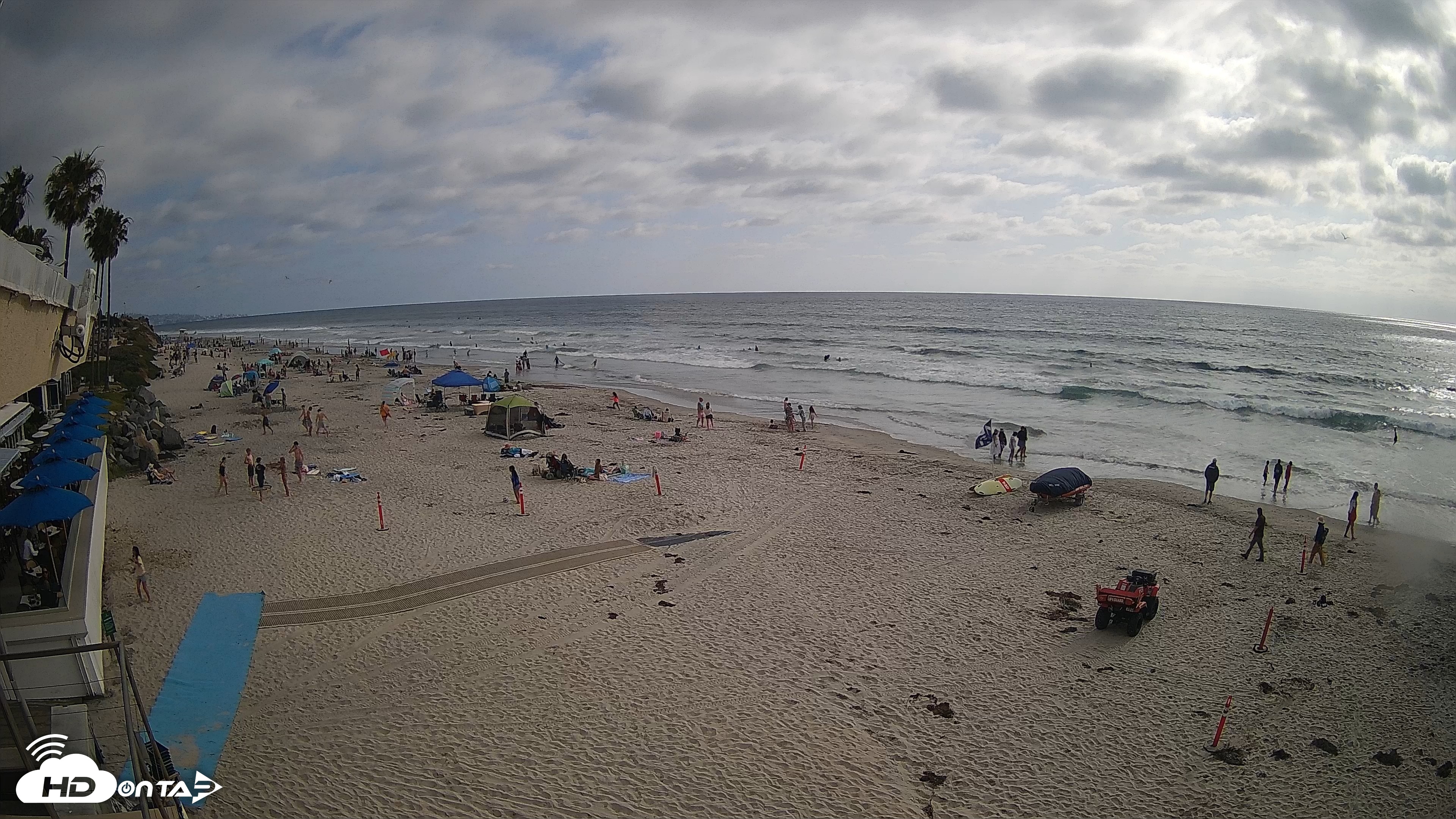 Snapshot of 17th St. Del Mar Beach - 4K SW Live Webcam taken May 23, 2026, 5:02pm PDT