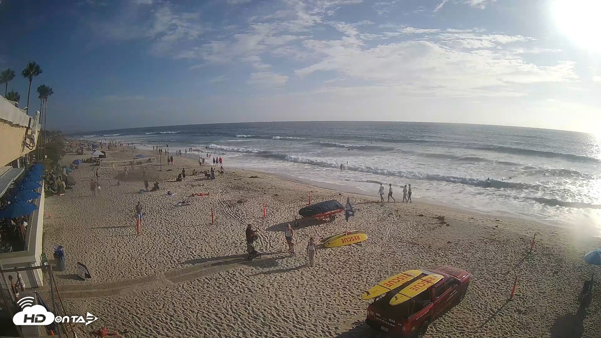 Snapshot of 17th St. Del Mar Beach - 4K SW Live Webcam taken Jul 24, 2026, 6:03pm PDT