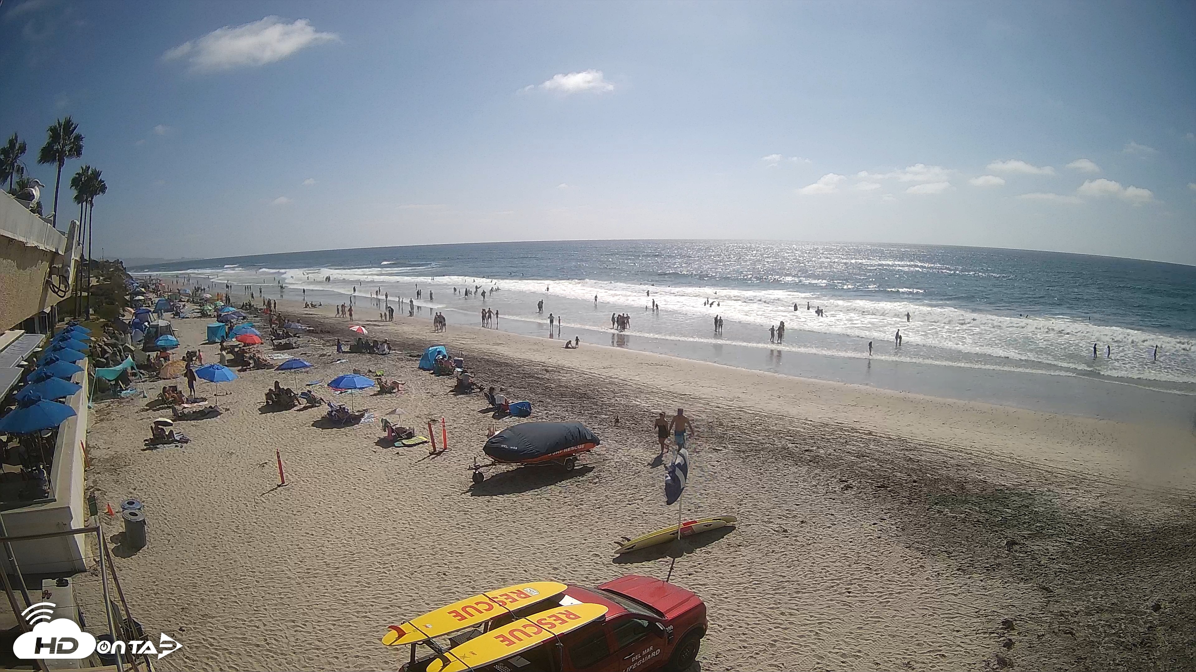 Snapshot of 17th St. Del Mar Beach - 4K SW Live Webcam taken Sep 13, 2026, 3:04pm PDT