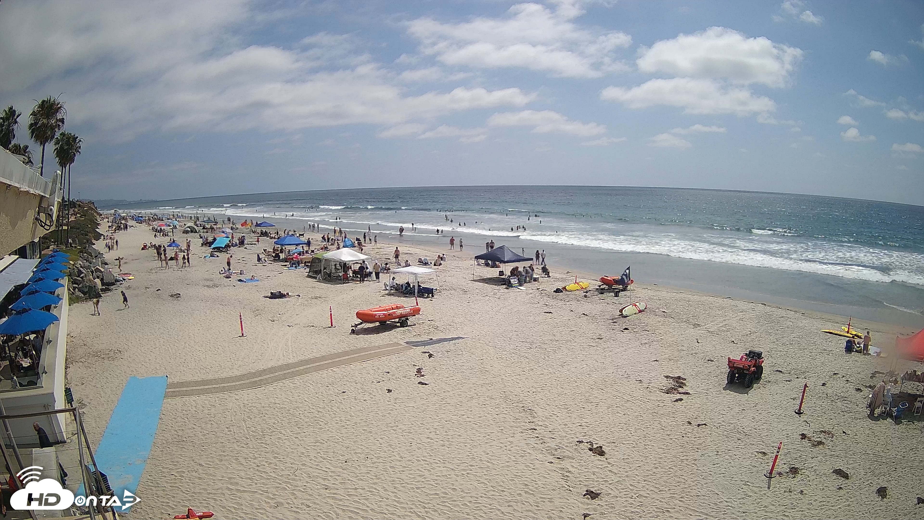 Snapshot of 17th St. Del Mar Beach - 4K SW Live Webcam taken May 23, 2026, 2:54pm PDT