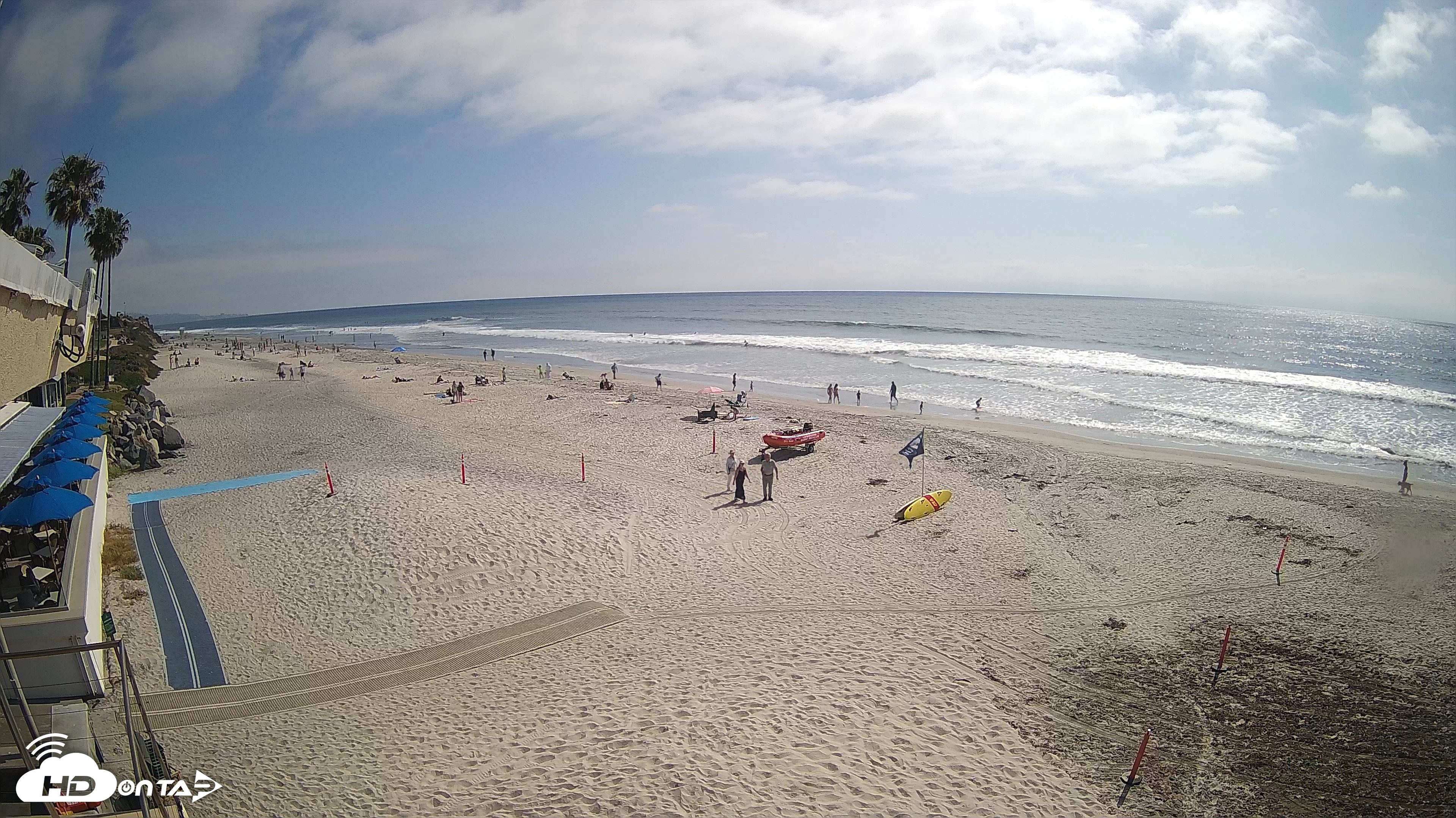 Snapshot of 17th St. Del Mar Beach - 4K SW Live Webcam taken May 8, 2026, 3:55pm PDT