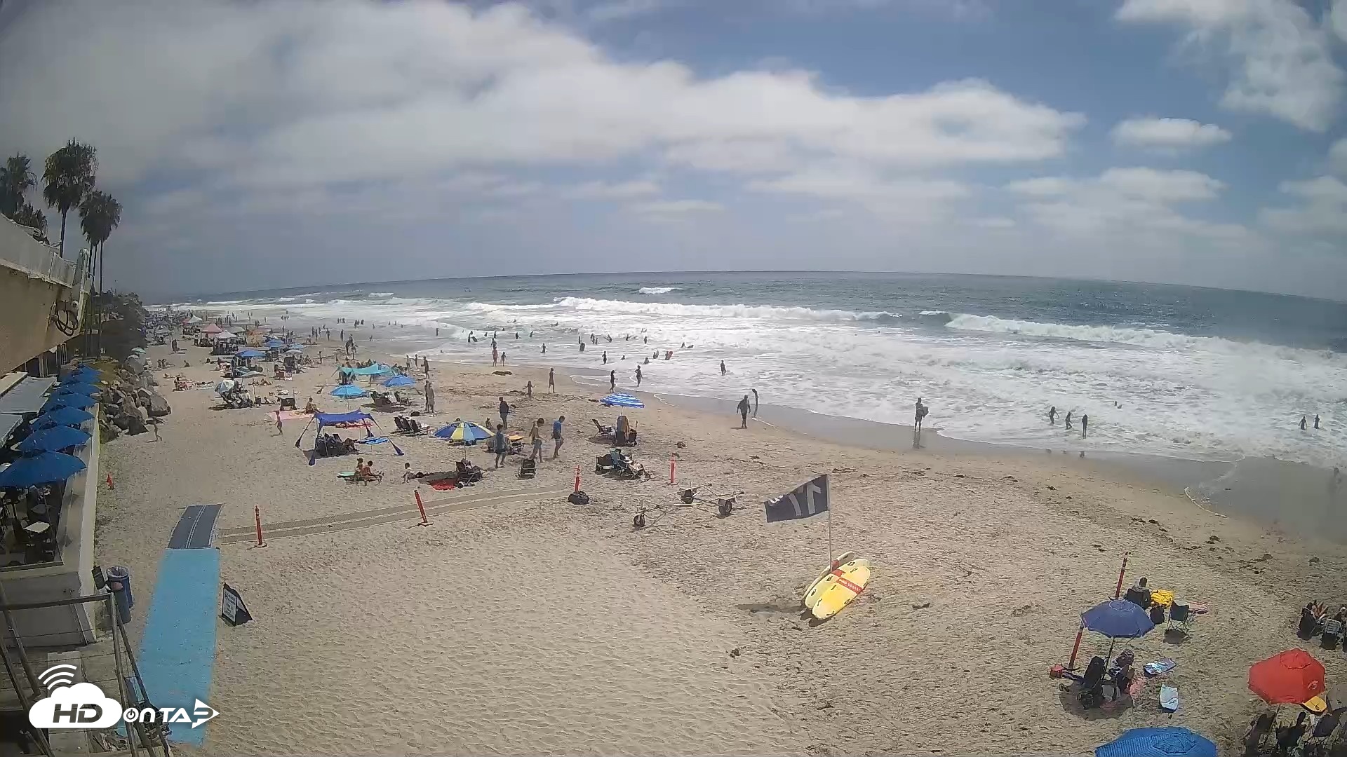 Snapshot of 17th St. Del Mar Beach - 4K SW Live Webcam taken Jul 8, 2026, 2:54pm PDT