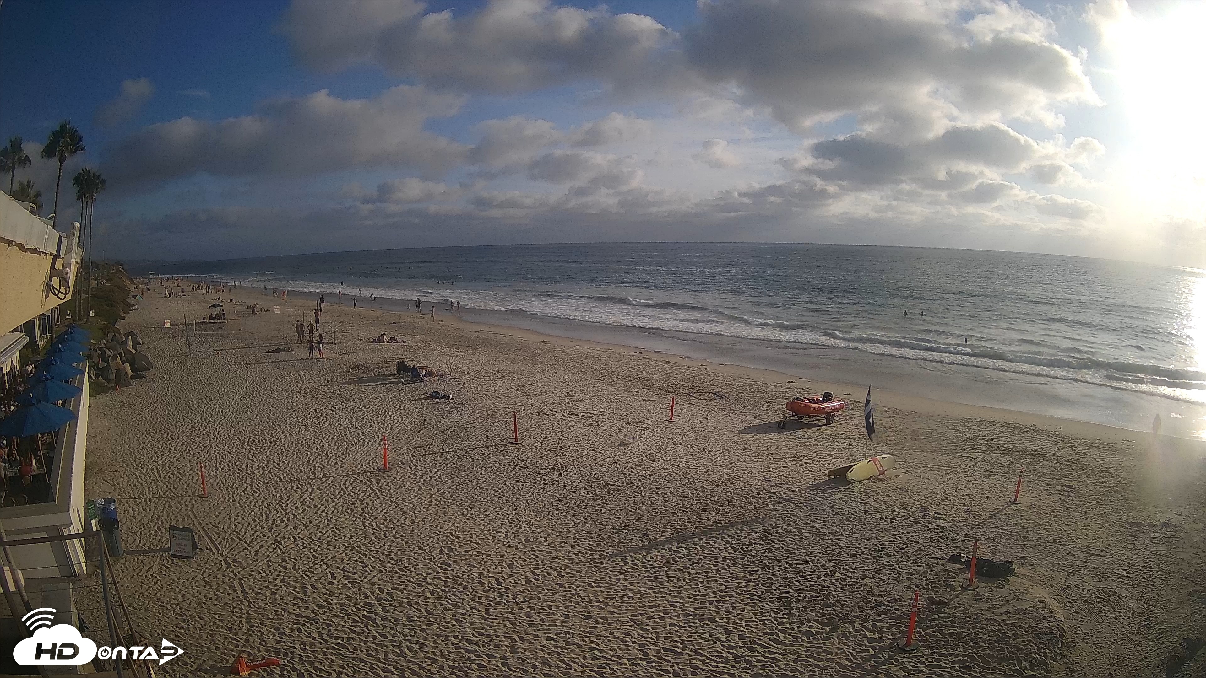 Snapshot of 17th St. Del Mar Beach - 4K SW Live Webcam taken Aug 12, 2026, 6:21pm PDT