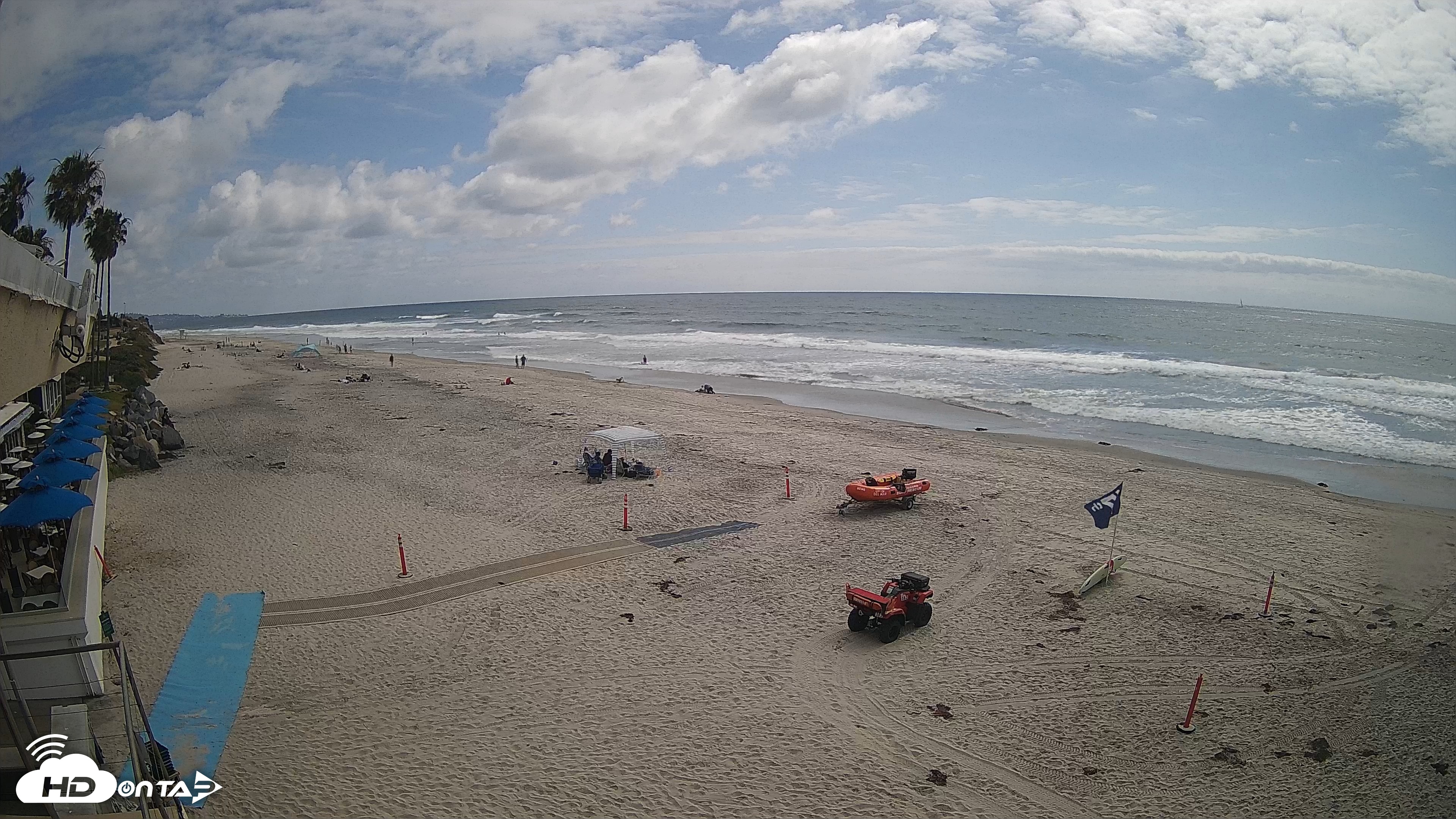 Snapshot of 17th St. Del Mar Beach - 4K SW Live Webcam taken May 26, 2026, 3:29pm PDT