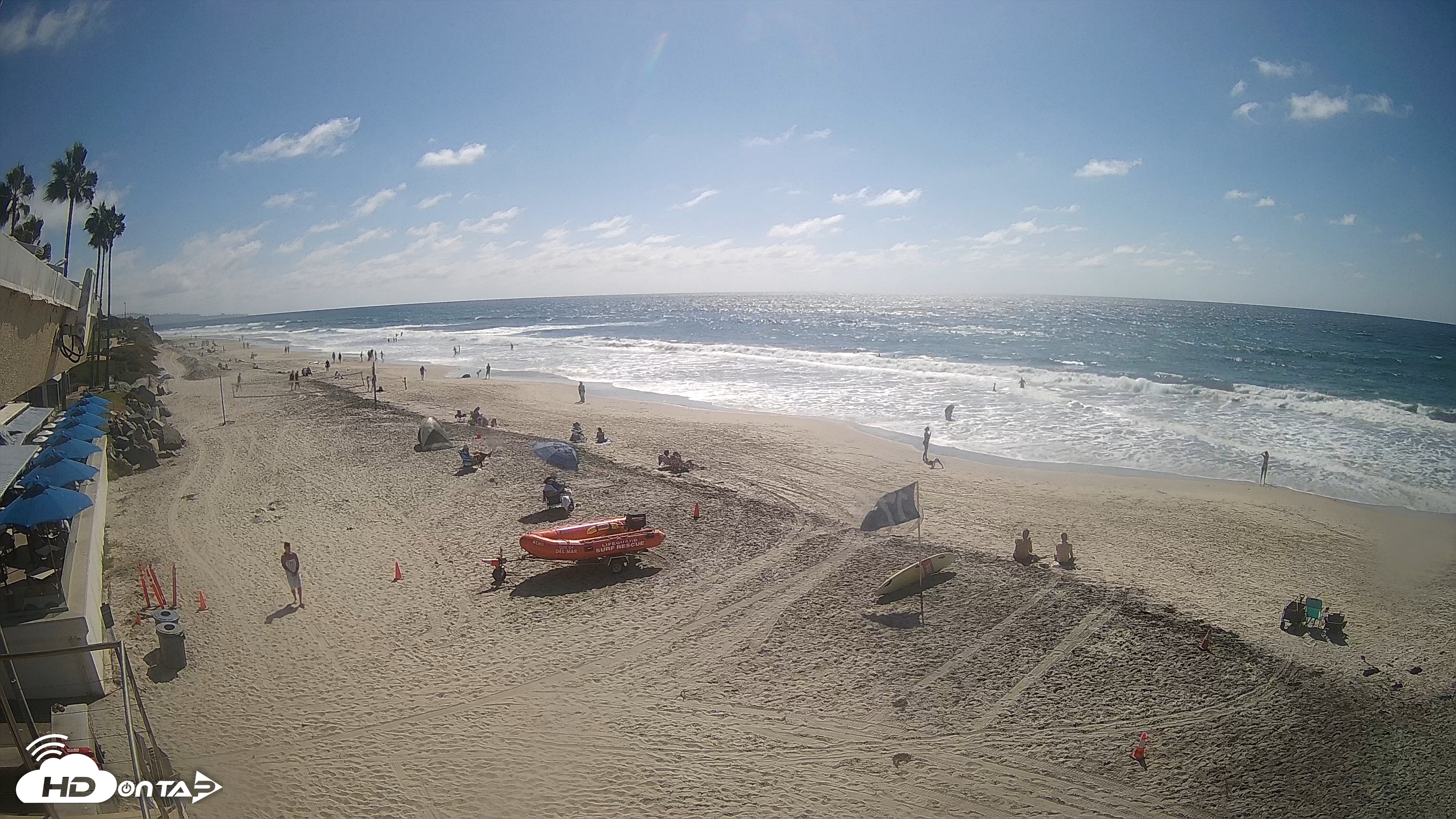 Snapshot of 17th St. Del Mar Beach - 4K SW Live Webcam taken Sep 22, 2026, 2:38pm PDT