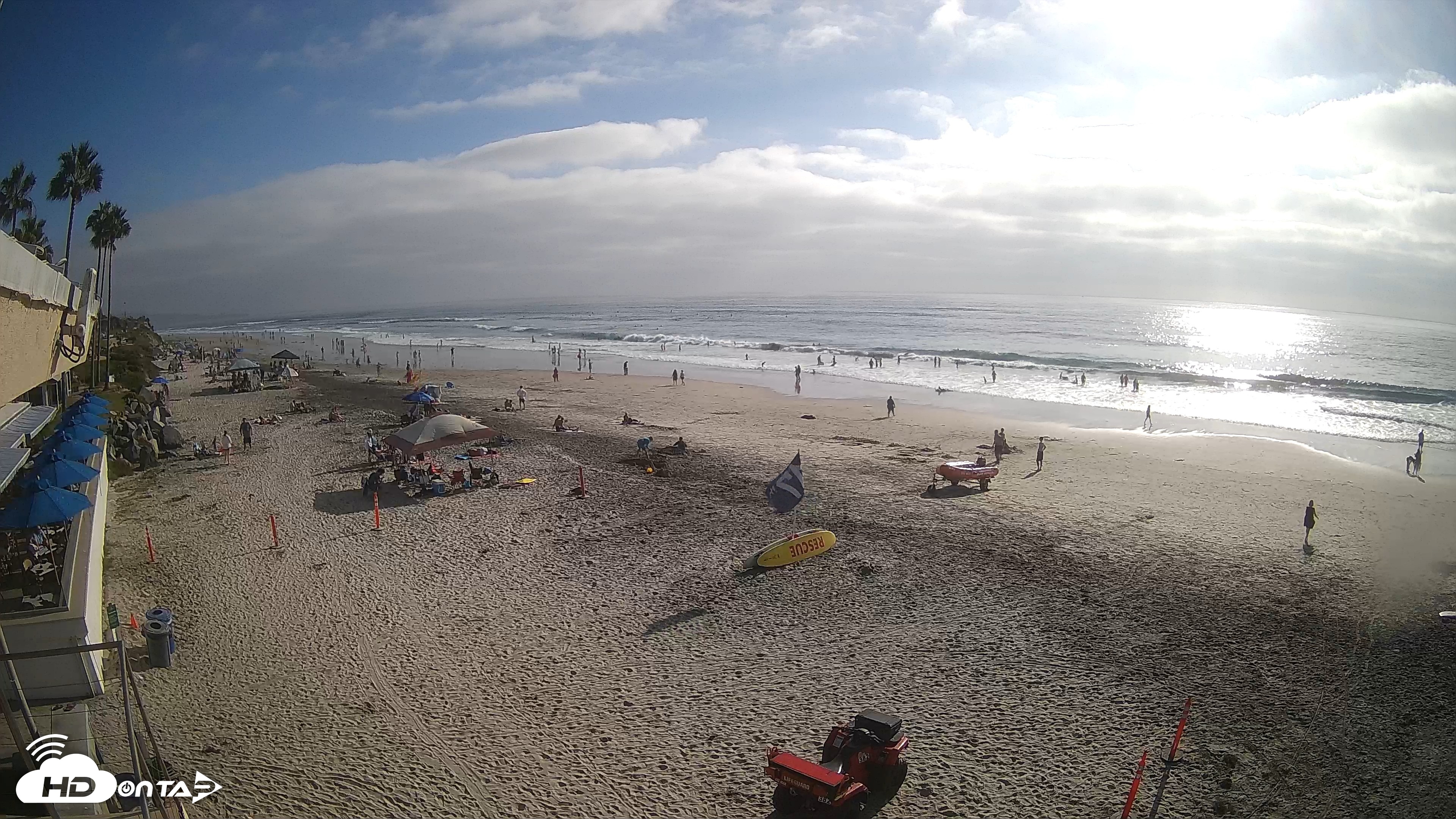 Snapshot of 17th St. Del Mar Beach - 4K SW Live Webcam taken Sep 12, 2026, 4:50pm PDT