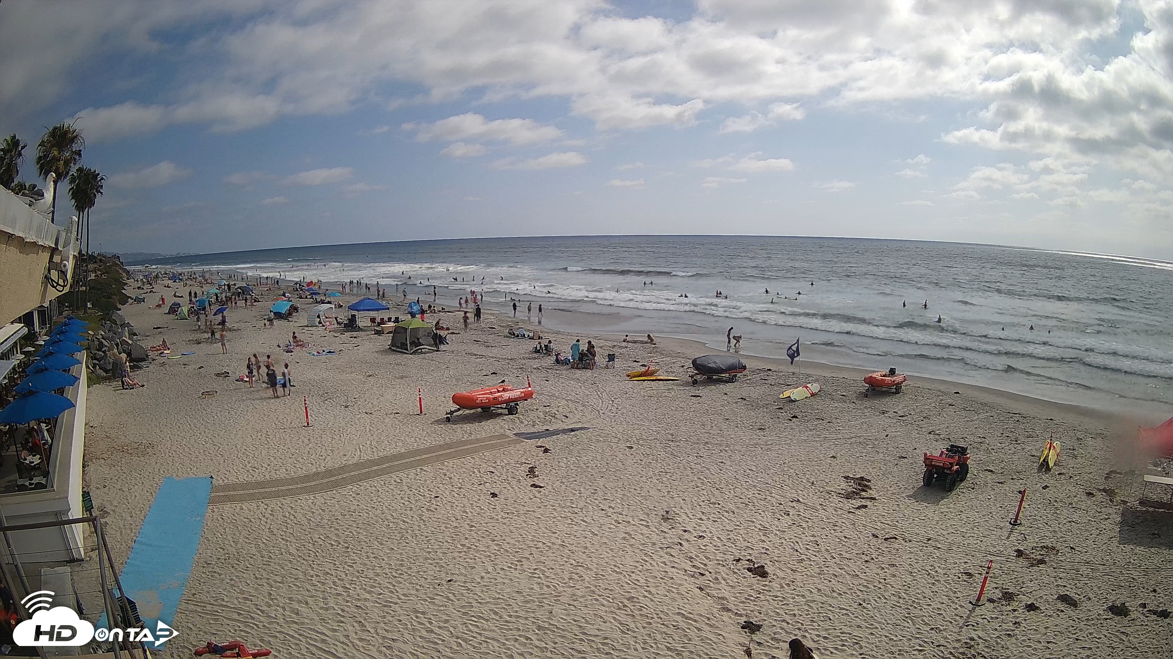 Snapshot of 17th St. Del Mar Beach - 4K SW Live Webcam taken May 23, 2026, 4:23pm PDT
