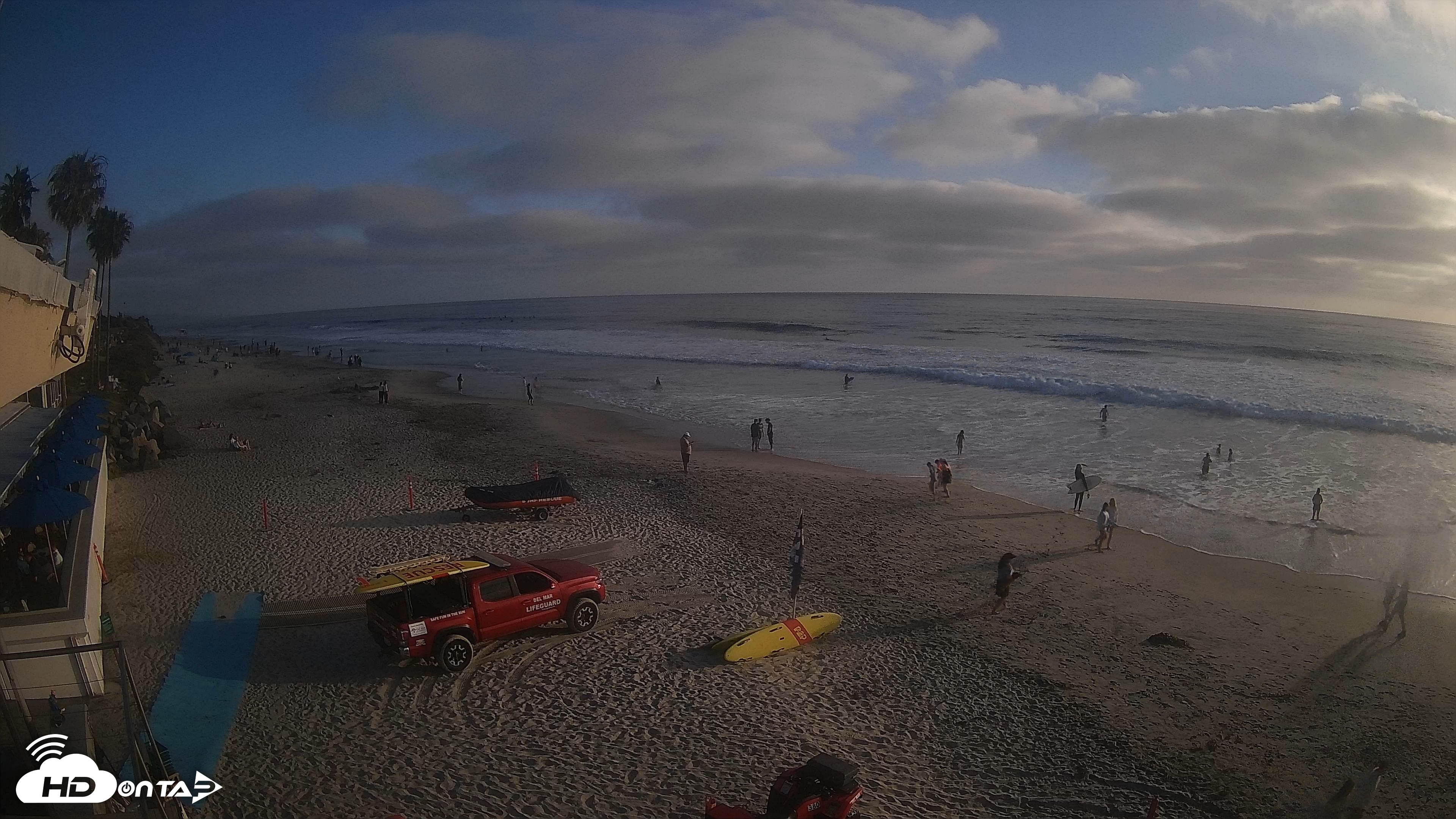 Snapshot of 17th St. Del Mar Beach - 4K SW Live Webcam taken Jun 9, 2026, 6:56pm PDT
