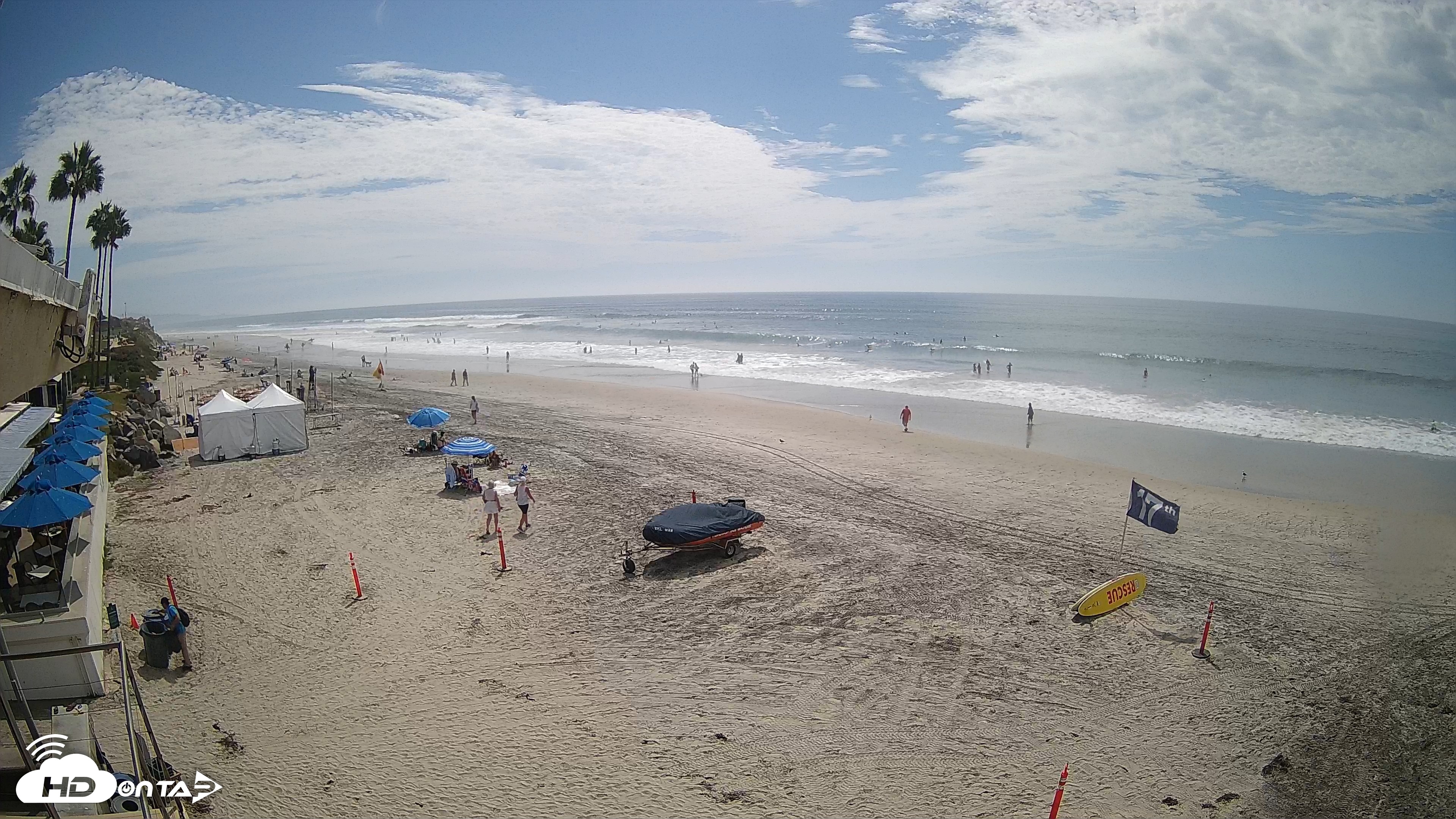 Snapshot of 17th St. Del Mar Beach - 4K SW Live Webcam taken Sep 10, 2026, 2:06pm PDT