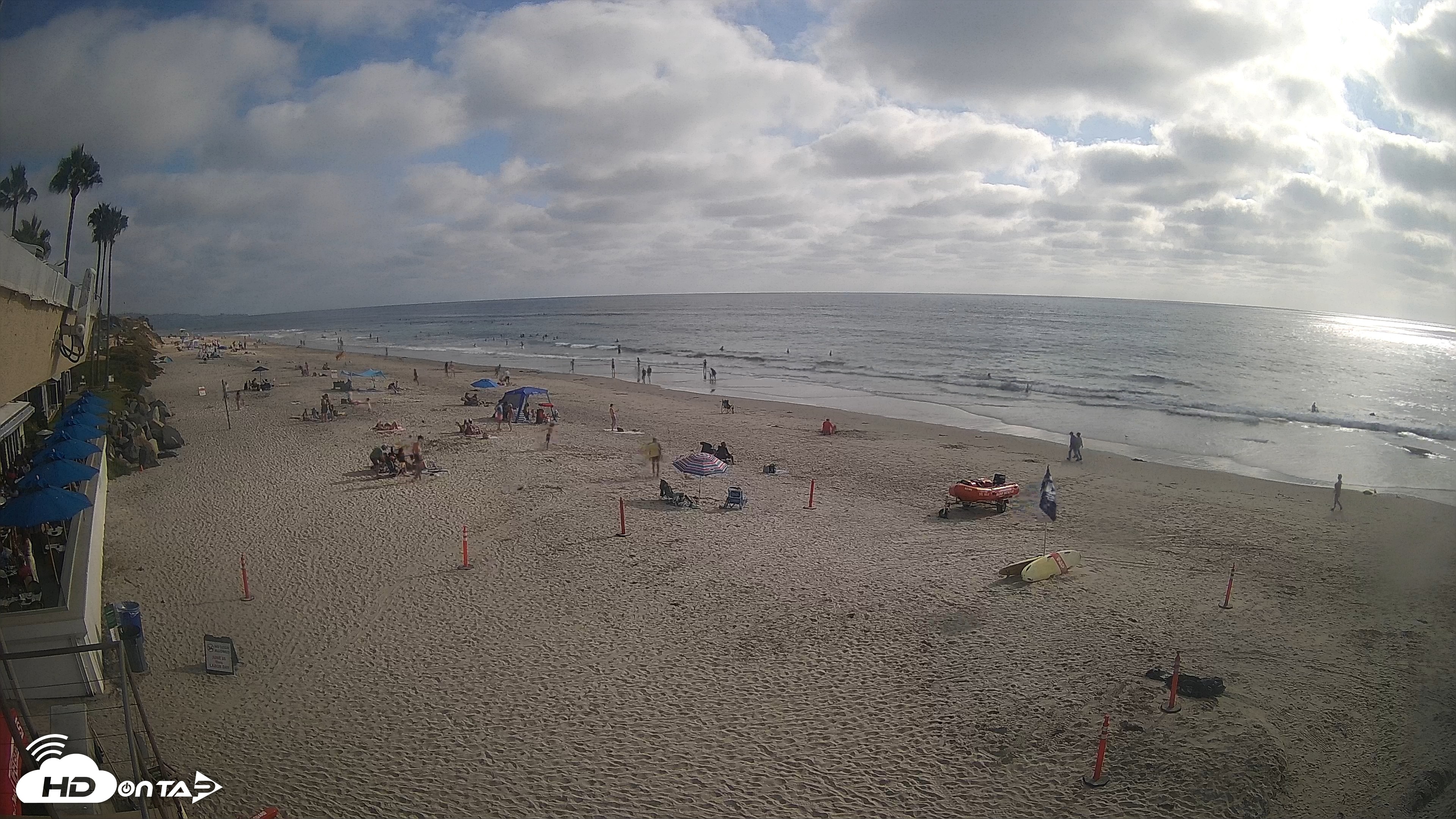 Snapshot of 17th St. Del Mar Beach - 4K SW Live Webcam taken Aug 12, 2026, 5:17pm PDT